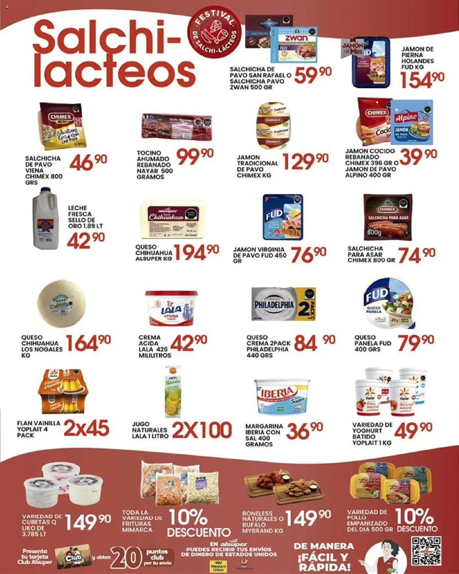 Nuevas ofertas de Alsuper válidas en toda la República Mexicana desde el 15.12.2026. ¡Encuentra las mejores ofertas en Alsuper folleto Chihuahua-Ciudad! | Página: 3 | Productos: Jamón cocido, Salchicha, Leche, Jamón