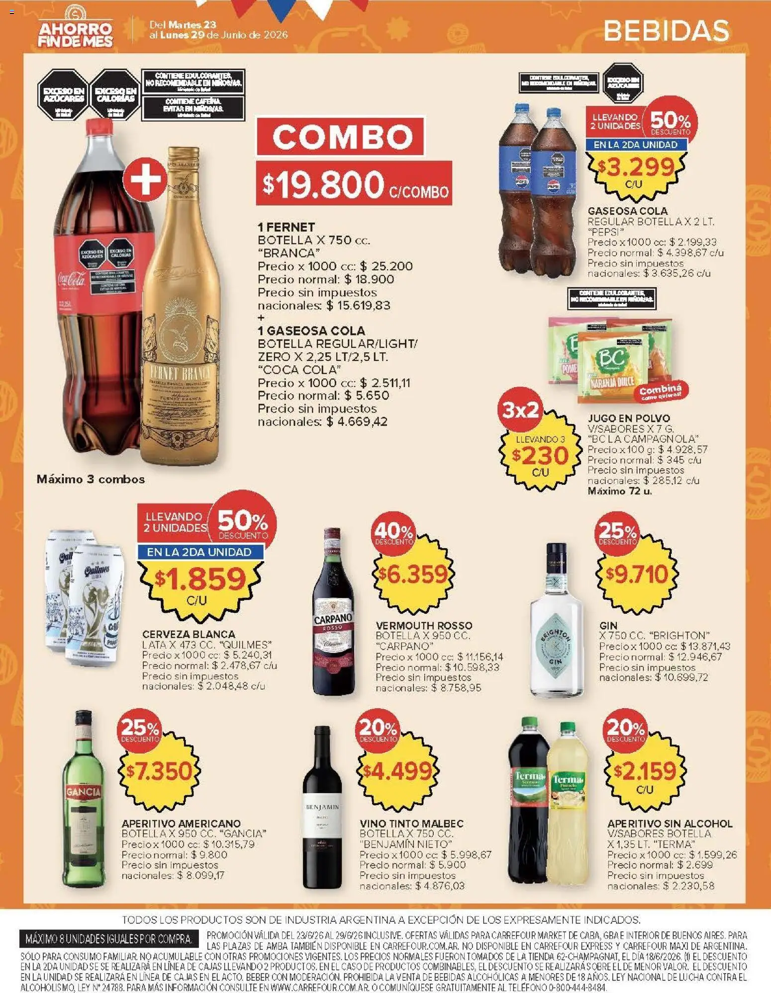 Carrefour Market catálogo │ válido desde el 23/06/2026 | Página: 13 | Productos: Teléfono, Polvo, Gaseosa, Vino