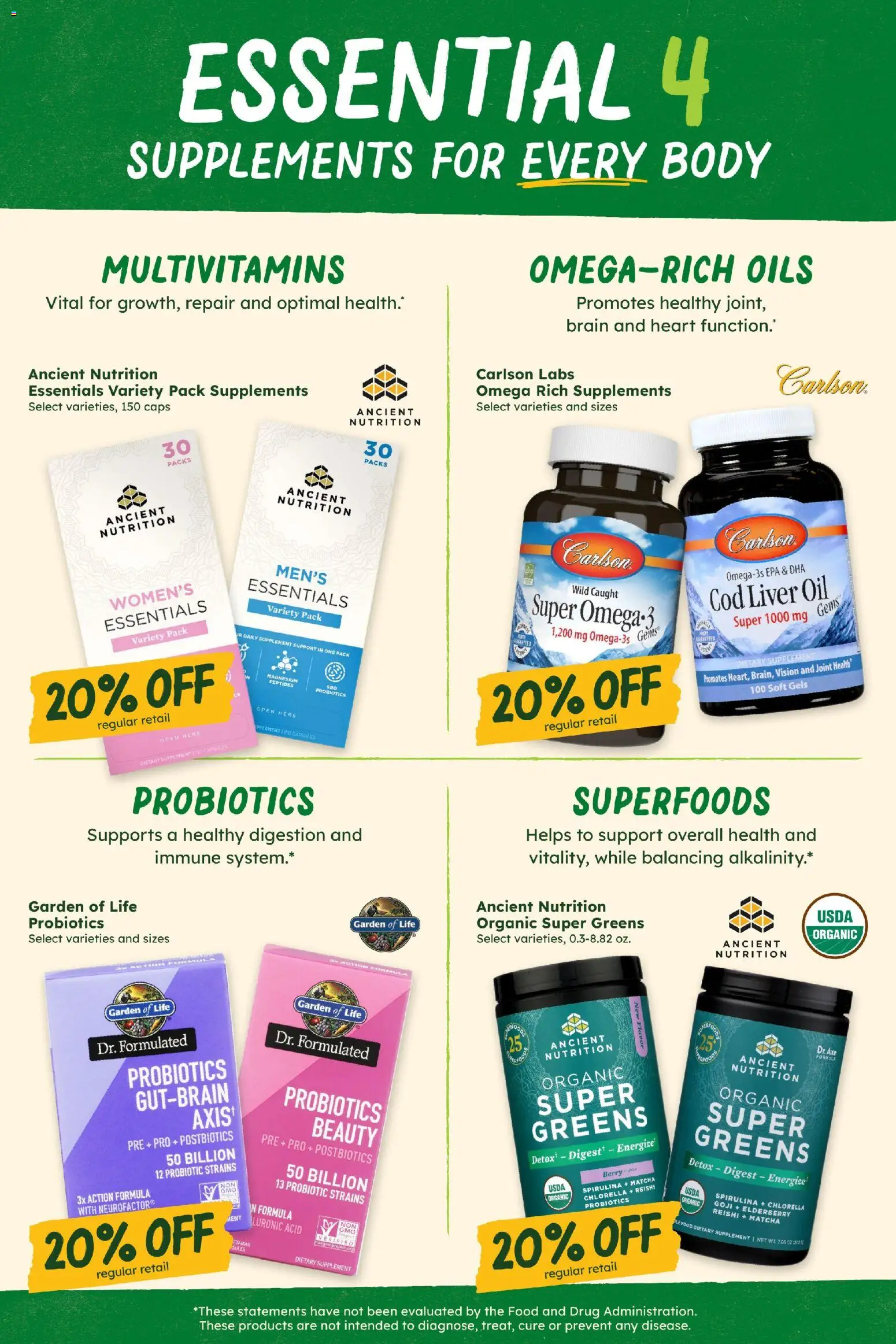 Sprouts Monthly Ad - valid from 07/29/2026 | Page: 34 | Products: Magnesium, Cod Liver Oil, Oil, Greens