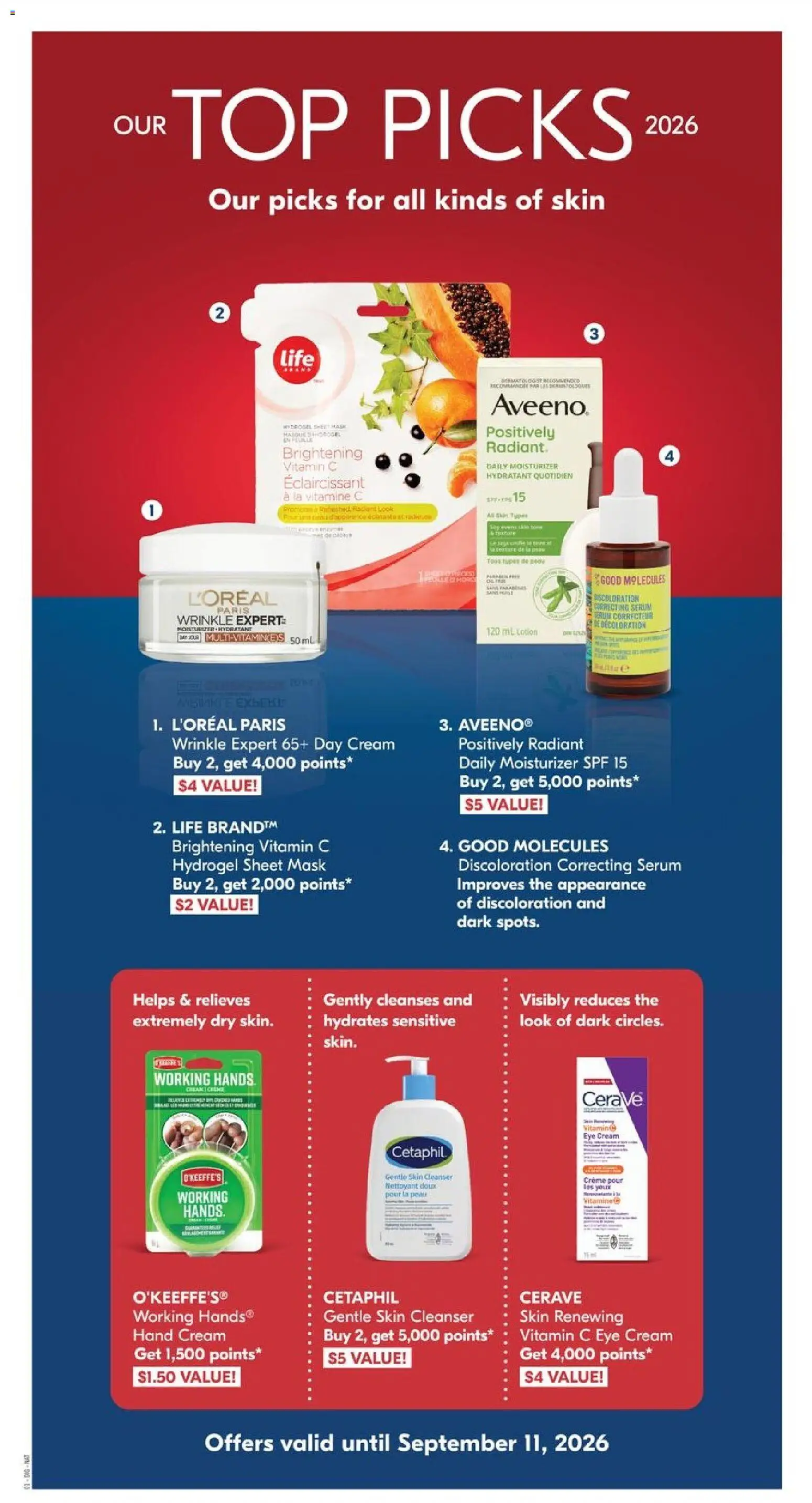Shoppers flyer valid from Aug 29, 2026 | Page: 21 | Products: Cream, Mask, Hand cream