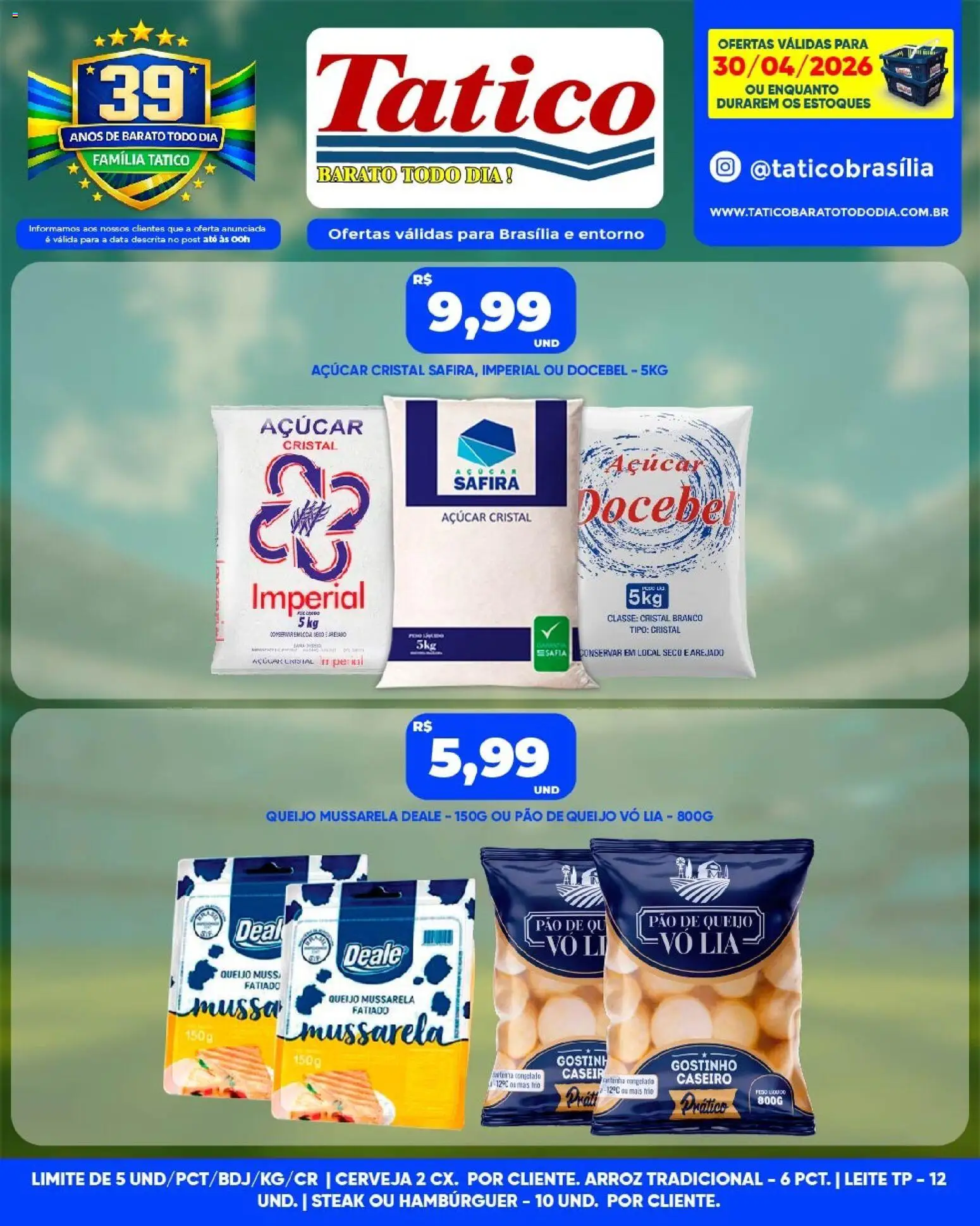 Tatico Folheto - válido de 01.05.2026 | Página: 26 | Produtos: Pão, Cerveja, Arroz, Açúcar