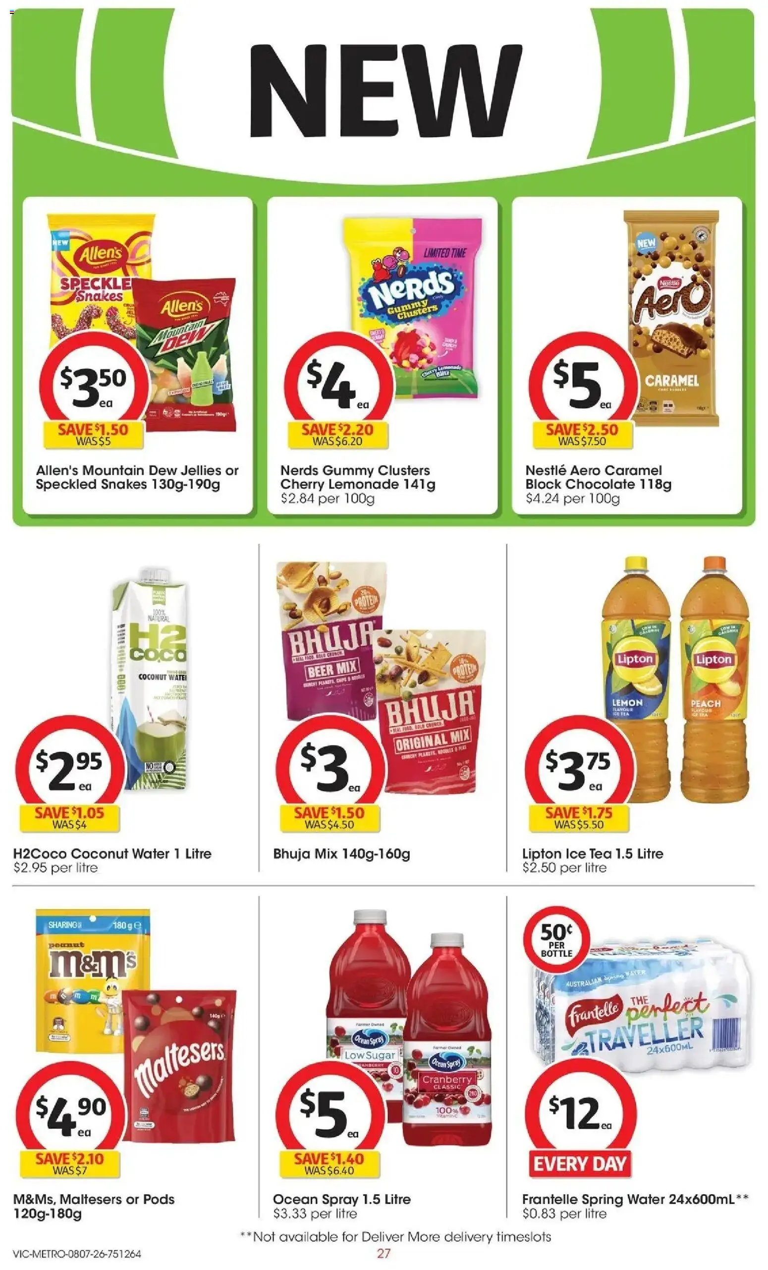 Coles catalogue - valid from 07/07/2026 | Page: 27 | Products: Chocolate, Sugar, Lemon, Peach
