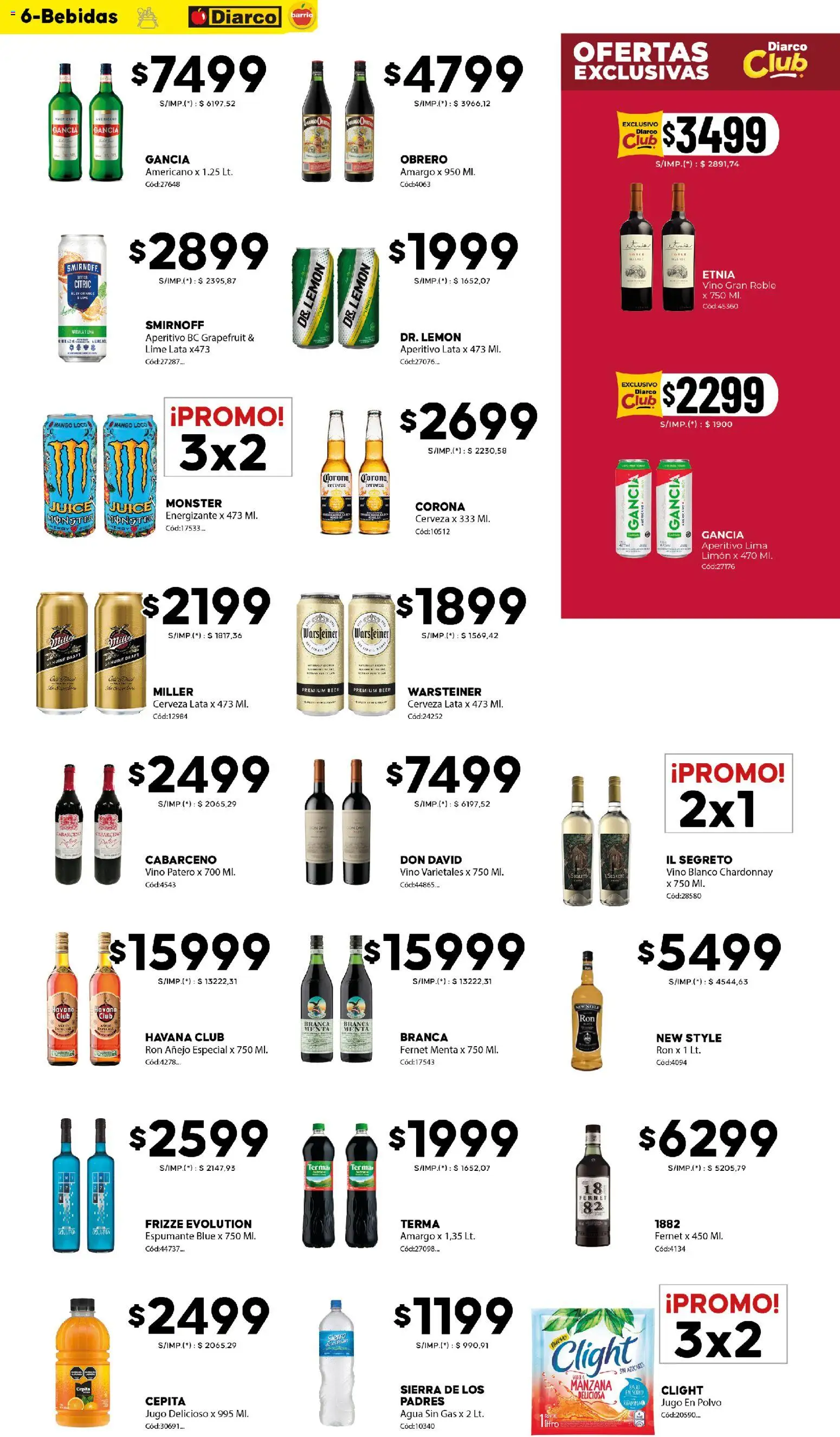 Diarco - Ofertas Diarco Barrio │ válido desde el 20/07/2026 | Página: 6 | Productos: Polvo, Lima, Agua, Cerveza