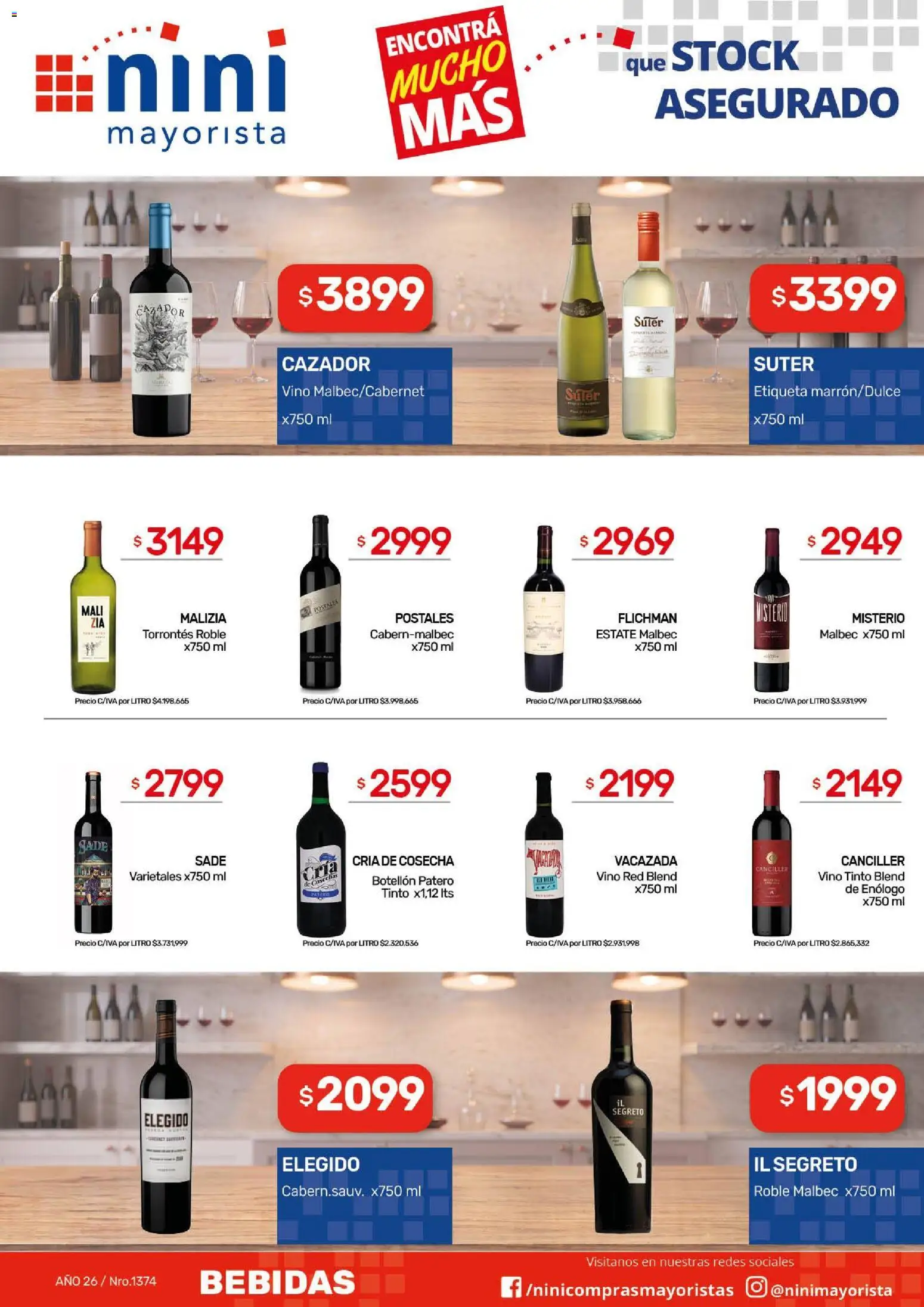 NINI Mayorista ofertas │ válido desde el 24/08/2026 | Página: 17 | Productos: Vino tinto, Bebidas, Vino