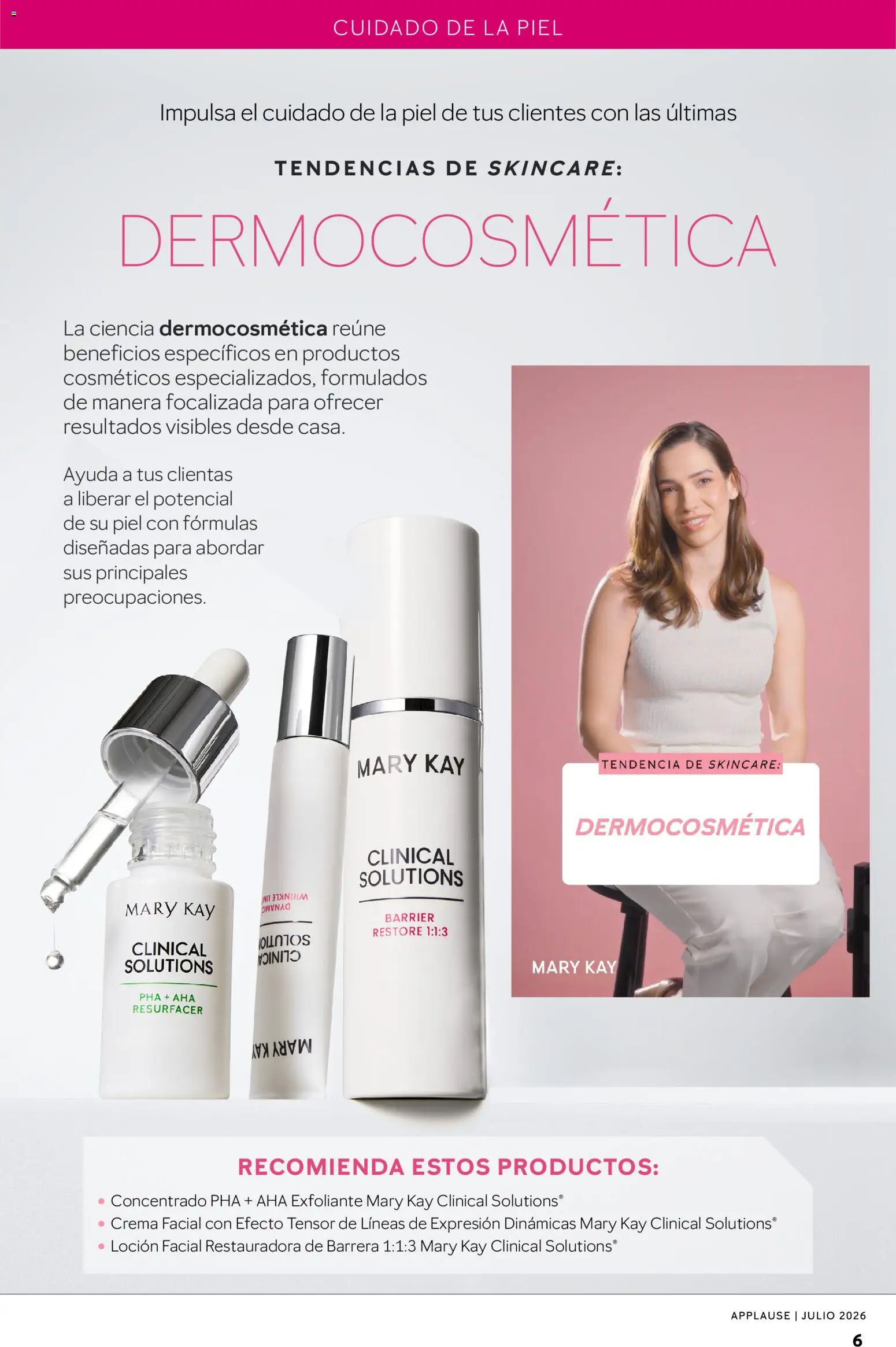 Nuevas ofertas de Mary Kay válidas en toda la República Mexicana desde el 01/07/2026. ¡Encuentra las mejores ofertas en Catálogo Mary Kay Applause 2026! | Página: 6 | Productos: Crema, Loción