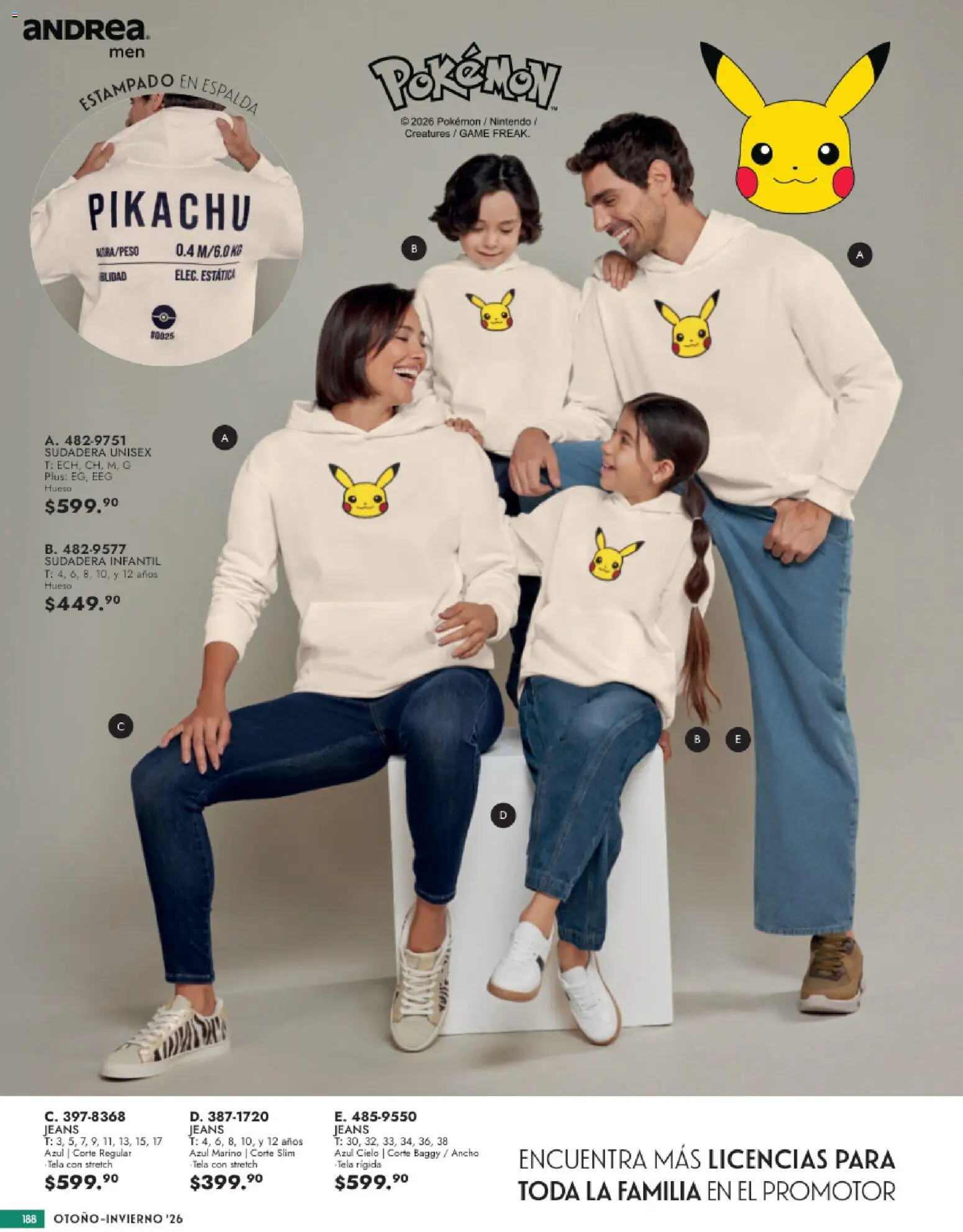 Nuevas ofertas de Andrea válidas en toda la República Mexicana desde el 23/08/2026. ¡Encuentra las mejores ofertas en Andrea catálogo Vestir Caballero! | Página: 30 | Productos: Sudadera