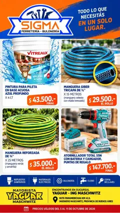 Vista previa Yaguar - Visita Sigma Buenos Aires válido desde el 05/10/2026