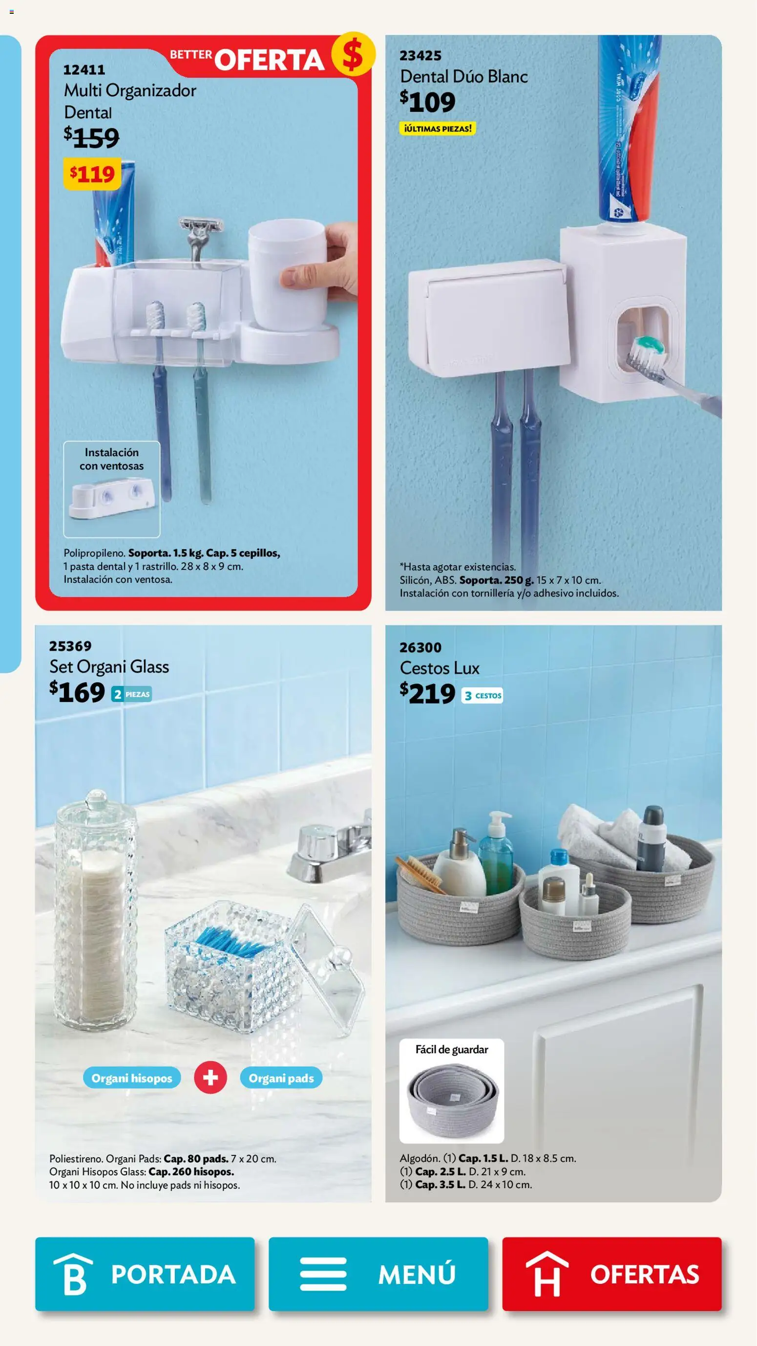 Nuevas ofertas de Betterware válidas en toda la República Mexicana desde el 29/06/2026. ¡Encuentra las mejores ofertas en Betterware campaña 7 2026! | Página: 76 | Productos: Pasta dental, Pasta, Organizador