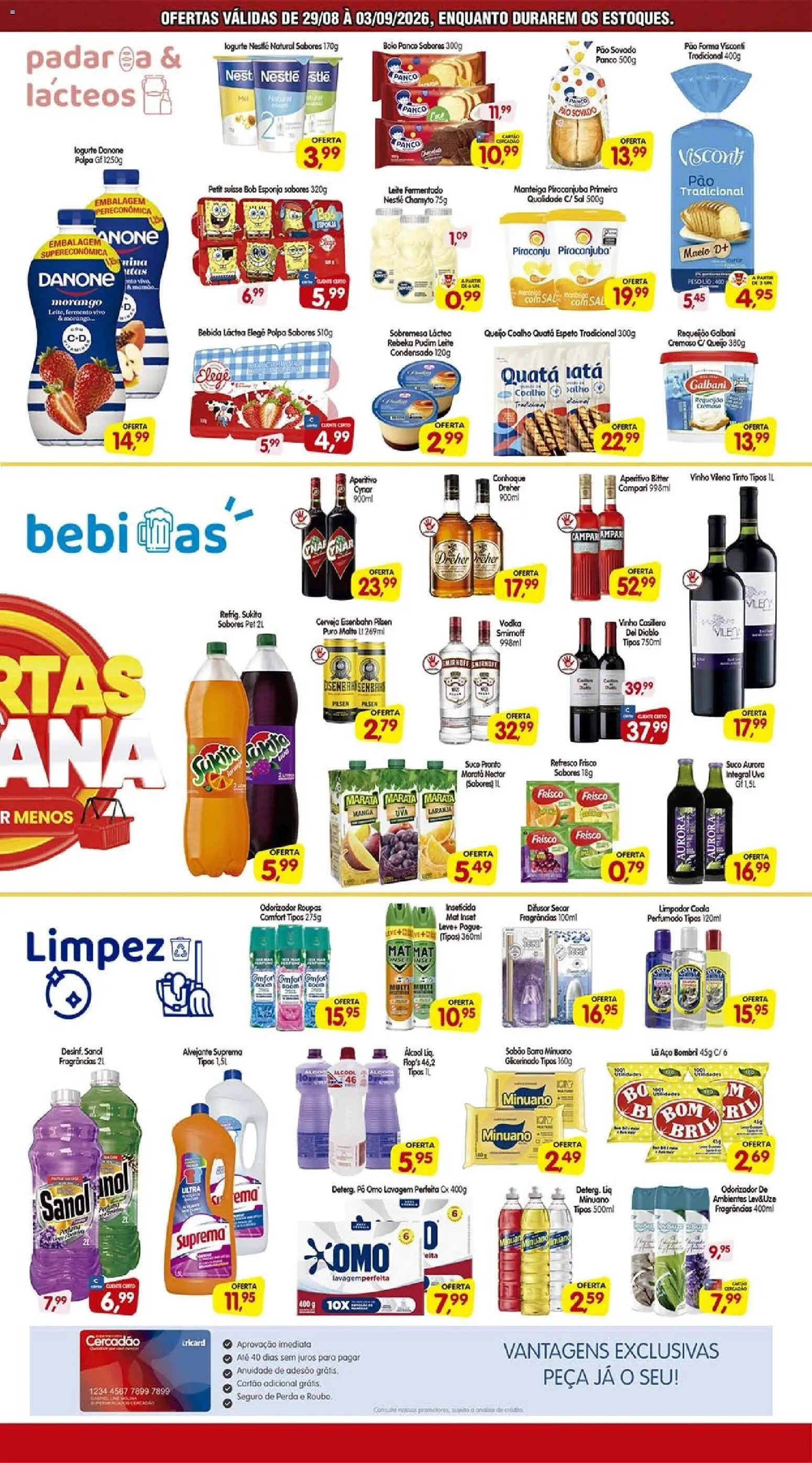 Cercadão Folheto - válido de 29/08/2026 | Página: 3 | Produtos: Pó, Refresco, Suco, Vodka