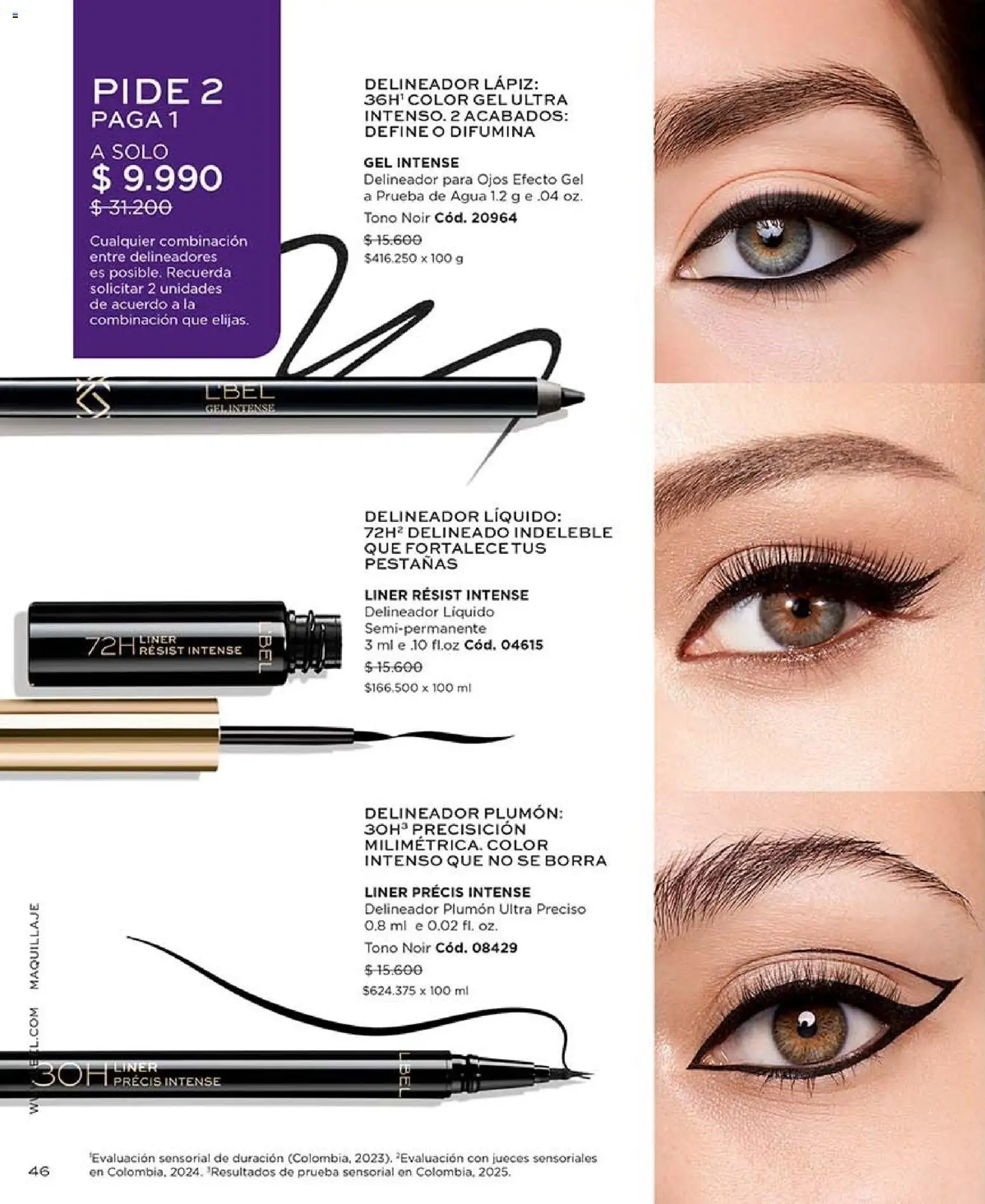 Catálogo L'Bel Campaña 16 │ válido desde el 28.09.2026 | Página: 46 | Productos: Agua, Maquillaje, Delineador, Plumón