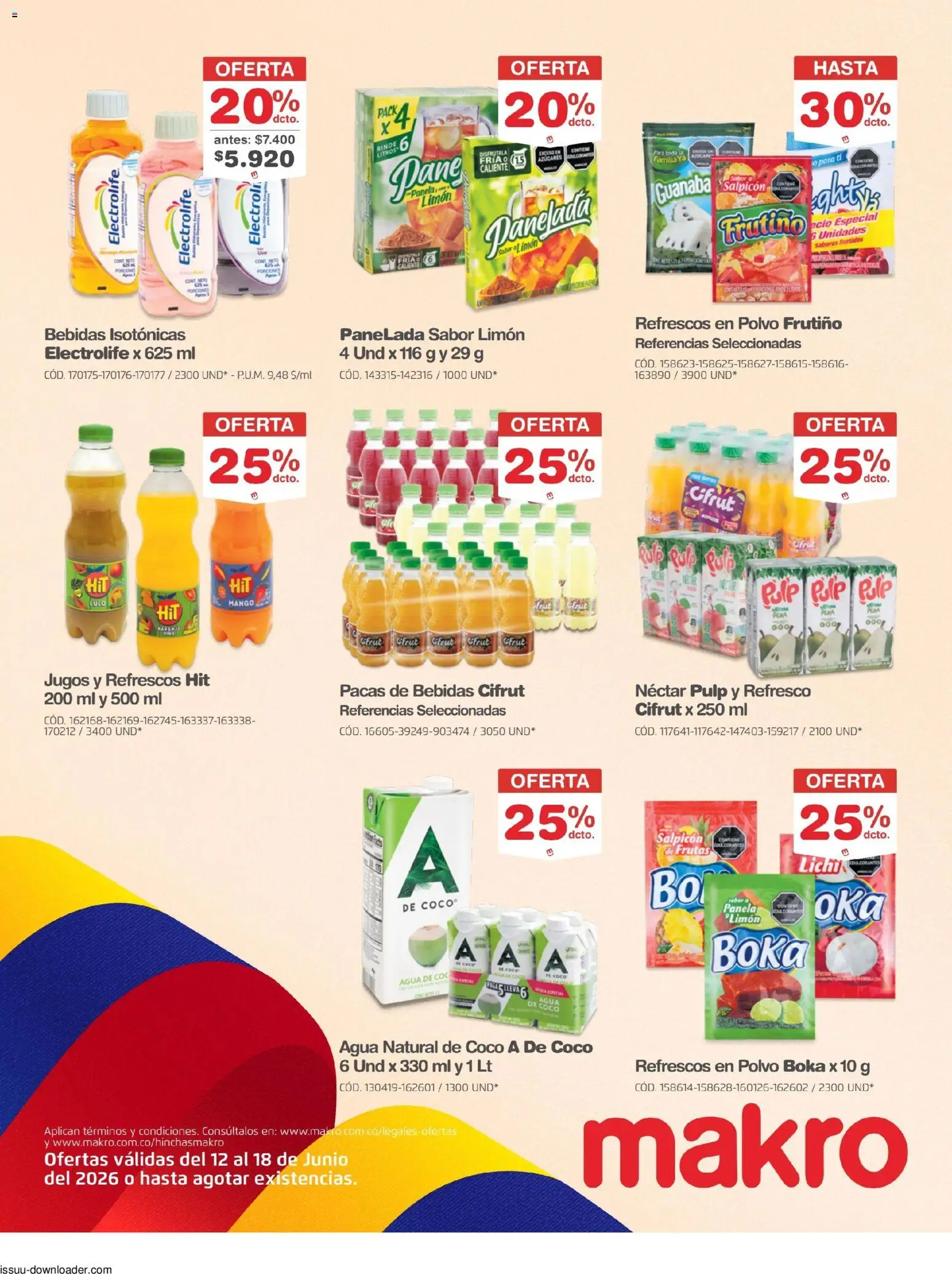 Makro revista - valida desde el 12.06.2026 | Página: 7 | Productos: Agua, Limón, Polvo, Coco