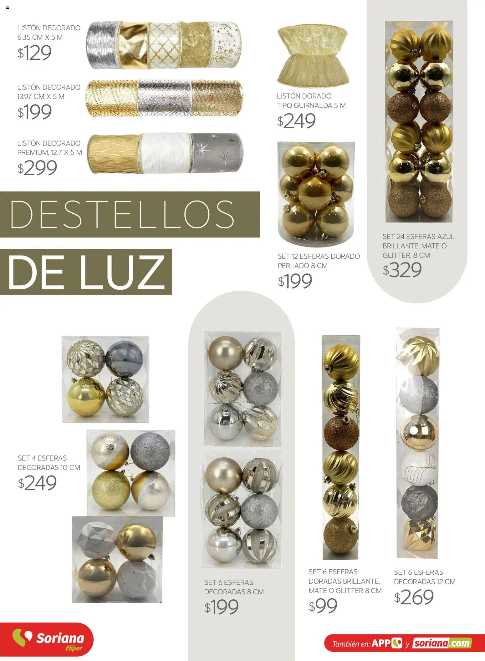 Nuevas ofertas de Soriana válidas en toda la República Mexicana desde el 30/09/2026. ¡Encuentra las mejores ofertas en Soriana Híper - Decoracion Navideña! | Página: 16 | Productos: Glitter, Mate