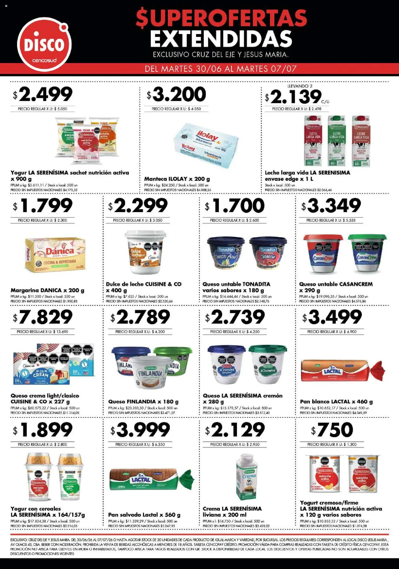 Disco ofertas │ válido desde el 30/06/2026 | Página: 6 | Productos: Disco, Cocina, Leche, Pan