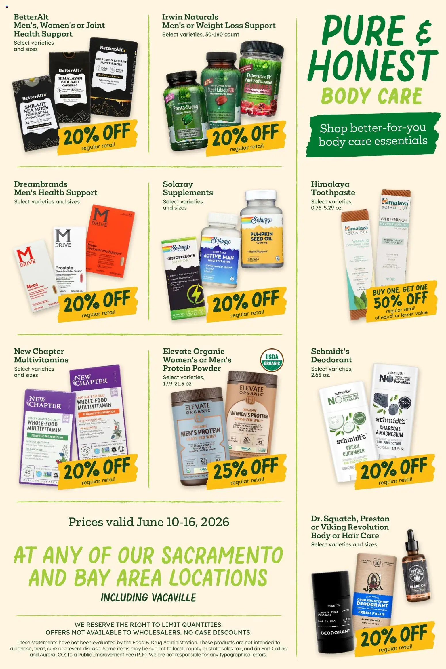 Sprouts Weekly Ad - valid from 10.06.2026 | Page: 11 | Products: Multivitamin, Saw, Toothpaste, Weight