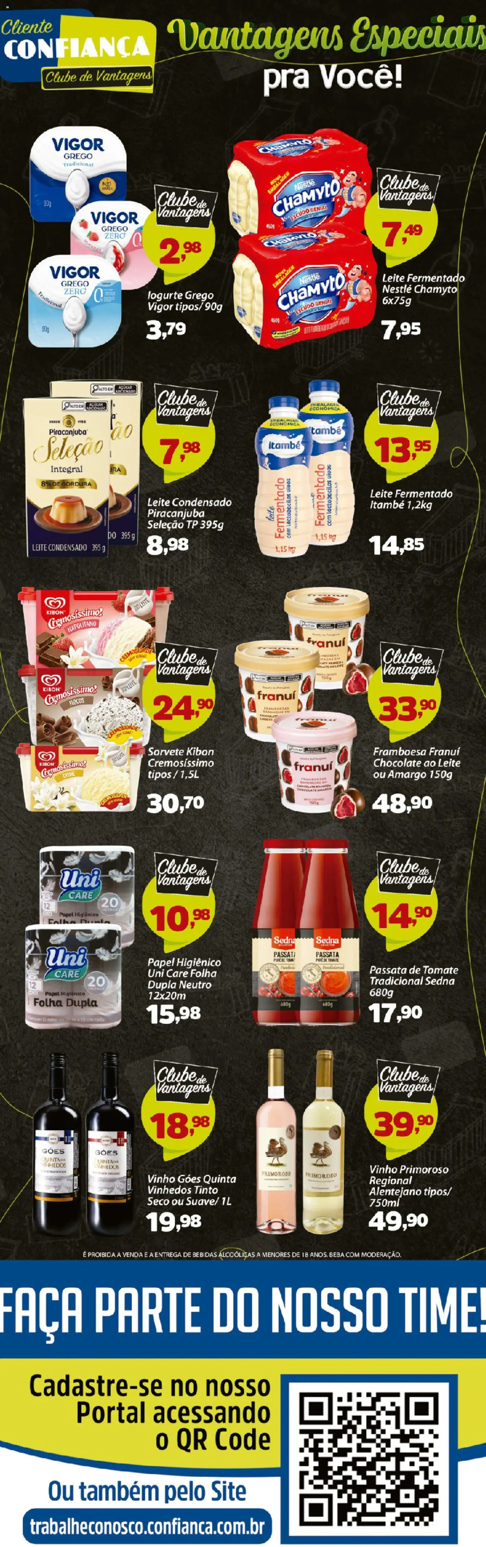 Confiança Folheto - válido de 11/08/2026 | Página: 5 | Produtos: Bebidas, Leite, Sorvete, Leite condensado