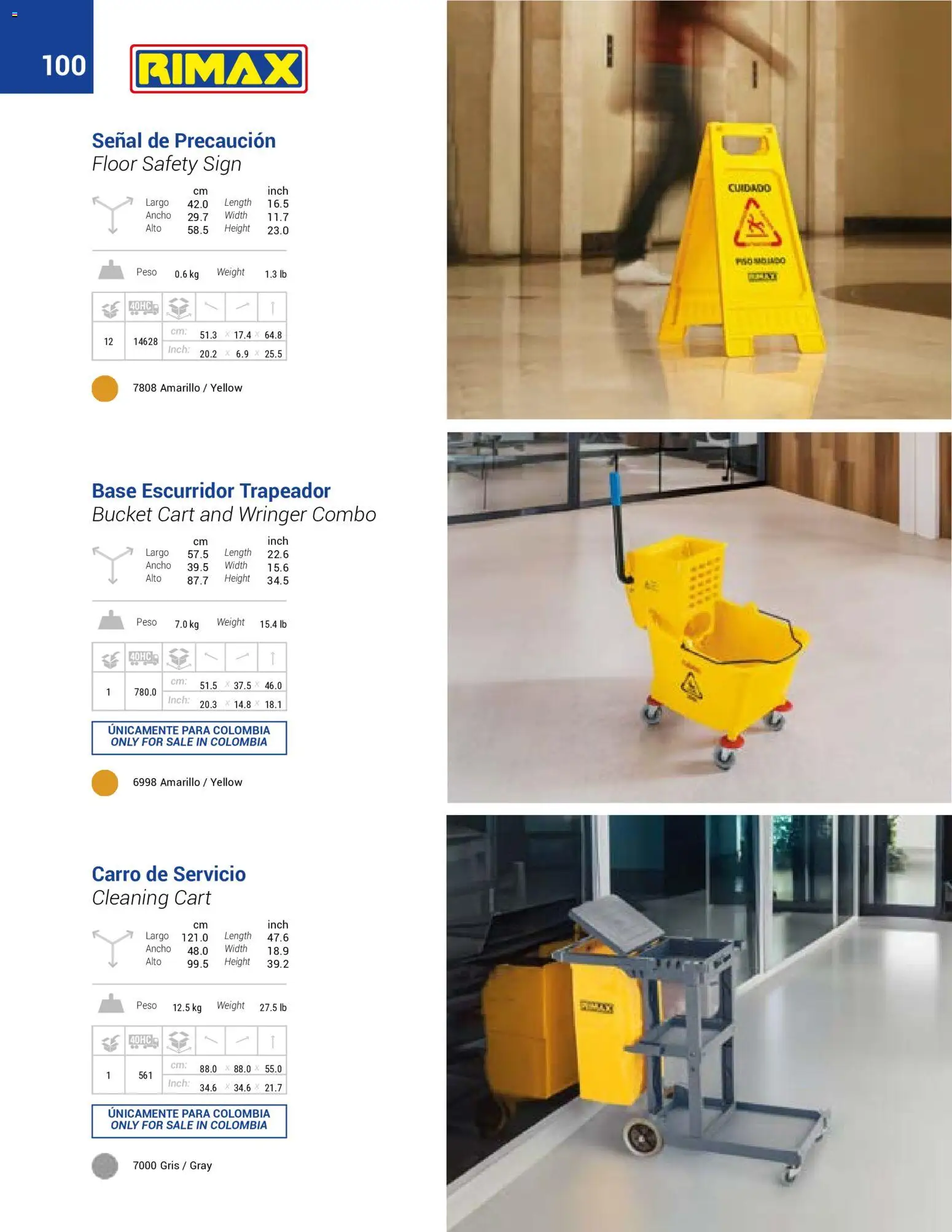 Rimax revista - valida desde el 01/01/2026 | Página: 100 | Productos: Peso, Trapeador