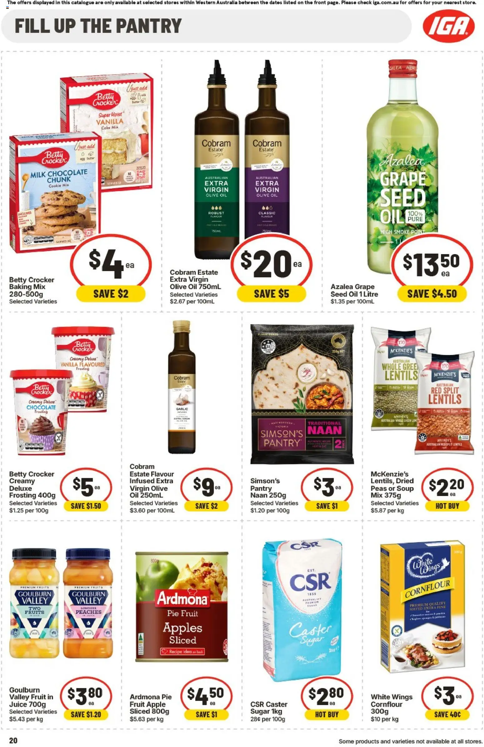 IGA catalogue - valid from 01/07/2026 | Page: 20 | Products: Oil, Chocolate, Sugar, Garlic