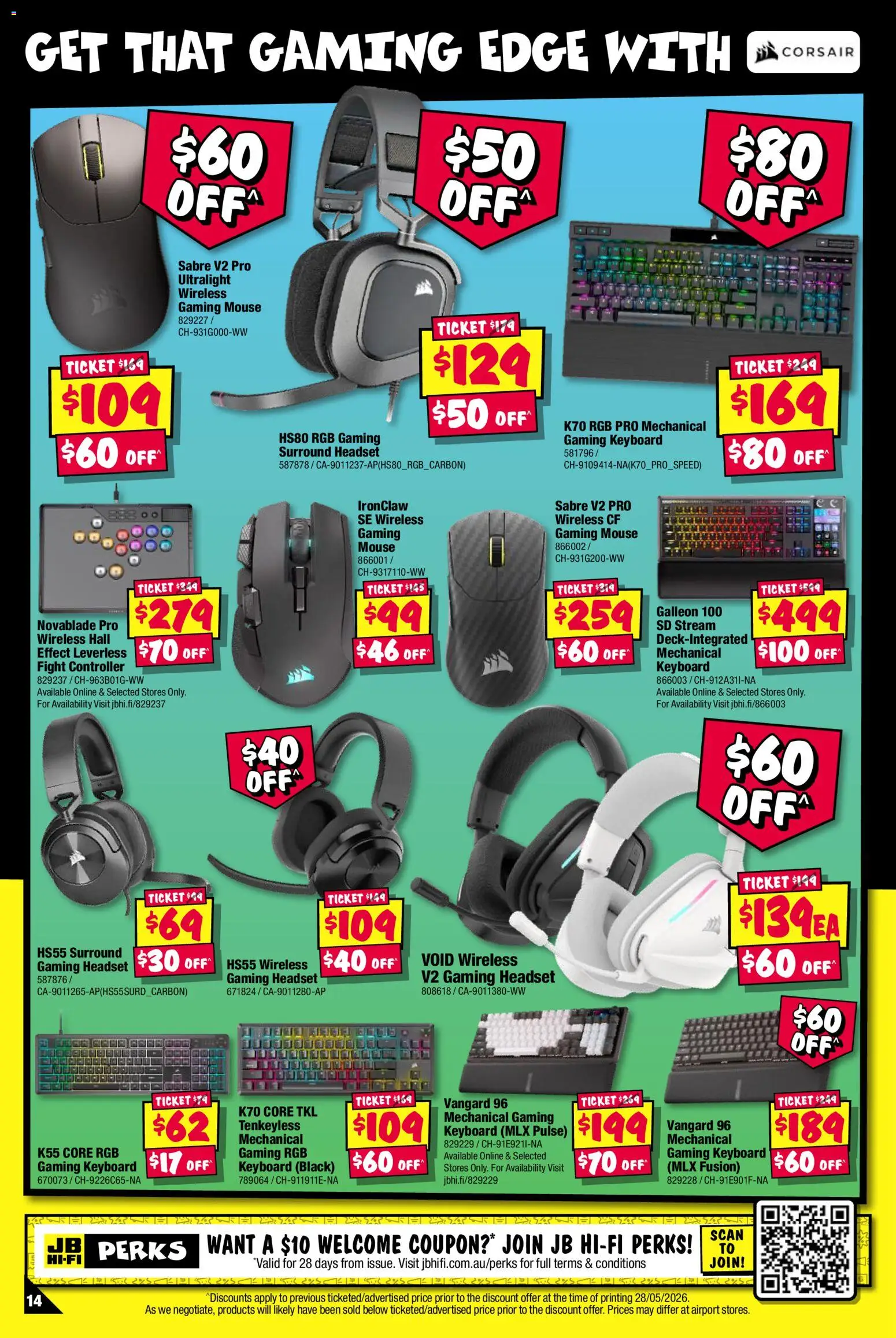 JB Hi-Fi catalogue - valid from 09.06.2026 | Page: 14 | Products: Controller, Mouse, Keyboard, Headset