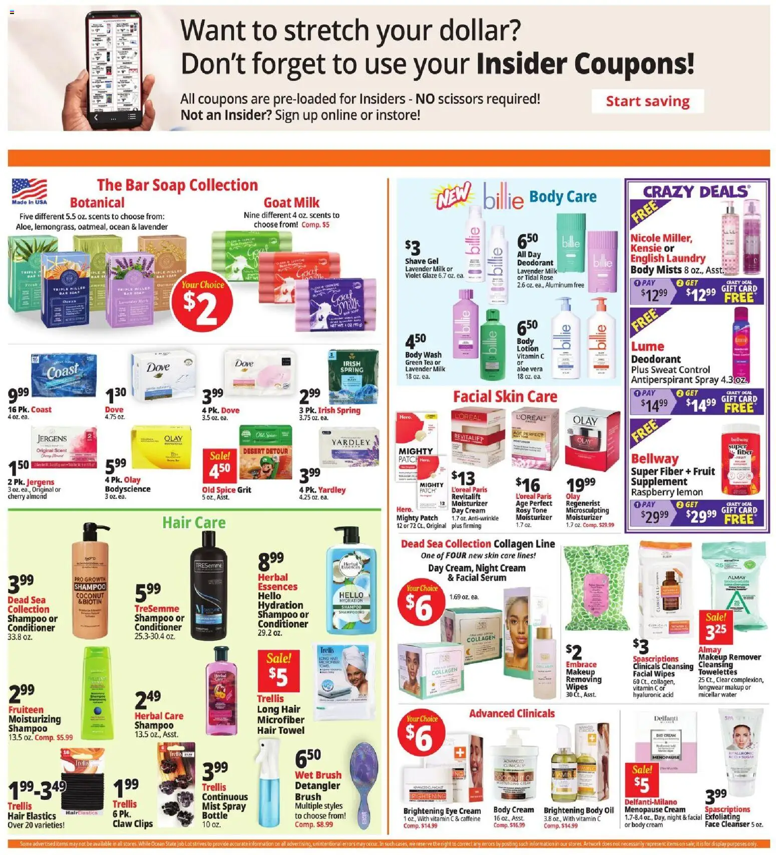 Ocean State Job Lot Weekly Ad - MA - valid from 09/03/2026 | Page: 12 | Products: Makeup Remover, Soap, Deodorant, Antiperspirant