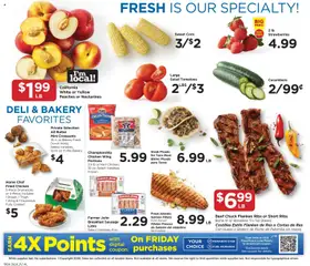 Preview of Food 4 Less weekly ads valid from 07/15/2026 | Page: 6 | Products: Peaches, Tomatoes, Strawberries, Croissants
