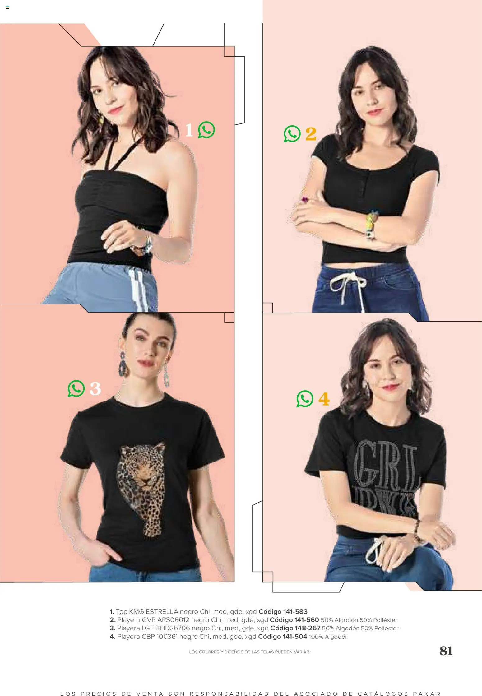 Nuevas ofertas de SC Pakar válidas en toda la República Mexicana desde el 31/07/2026. ¡Encuentra las mejores ofertas en SC Pakar catálogo Ropa! | Página: 81 | Productos: Algodón, Playera, Top