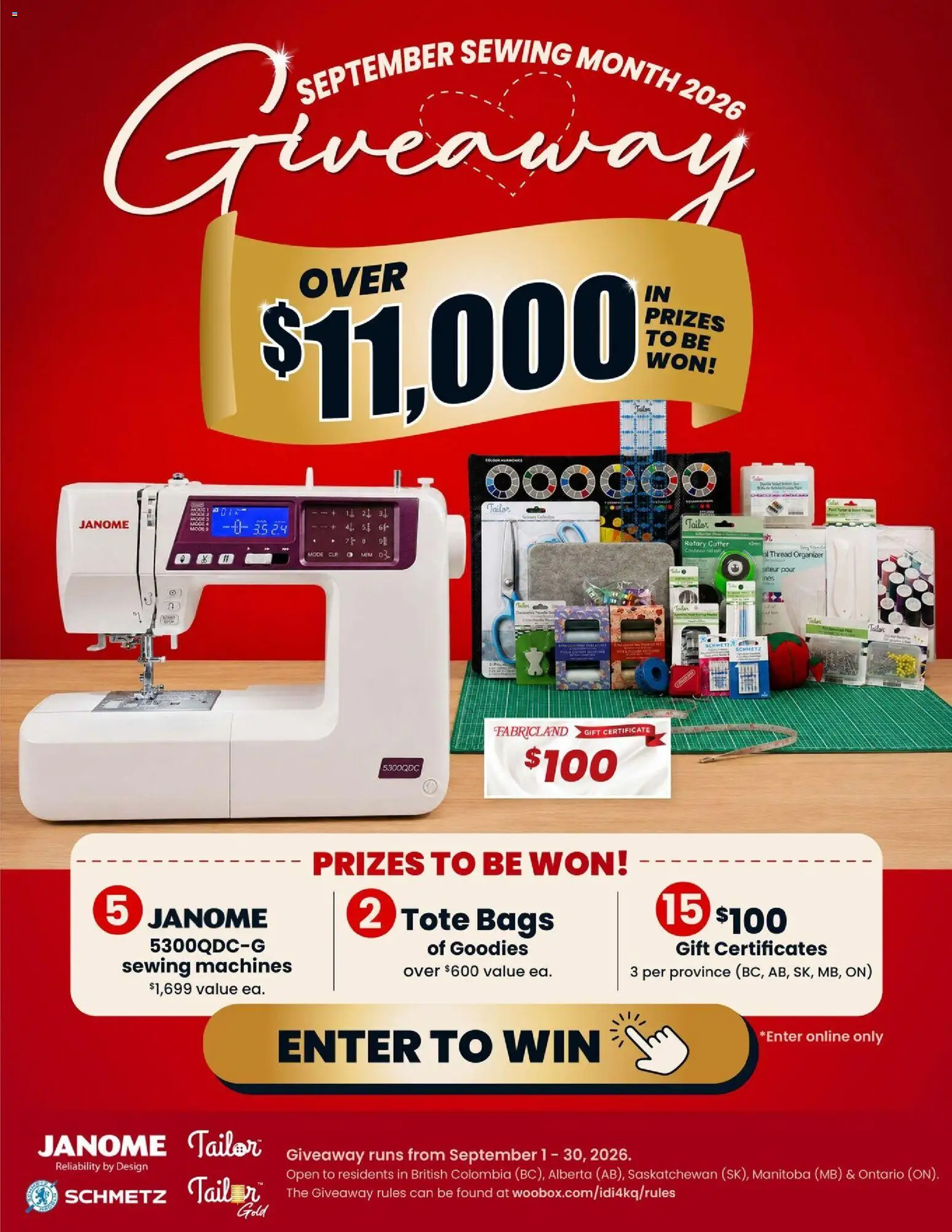 Fabricland flyer valid from Sep 1, 2026 | Page: 2 | Products: Cutter