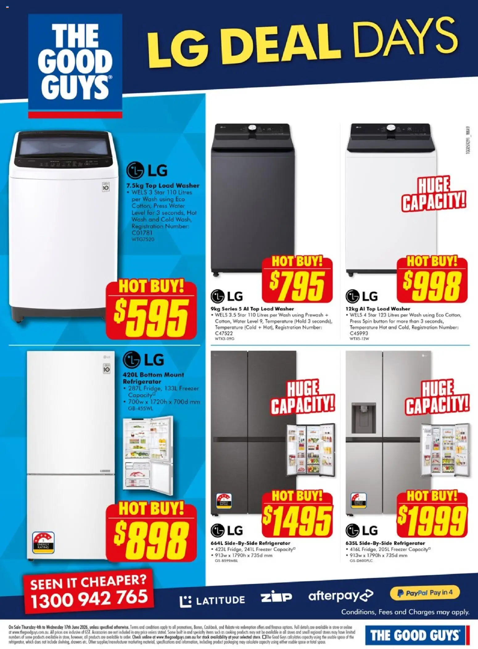 The Good Guys catalogue - valid from 03.06.2026 | Page: 3 | Products: Water, Accessories, Refrigerator, Washer