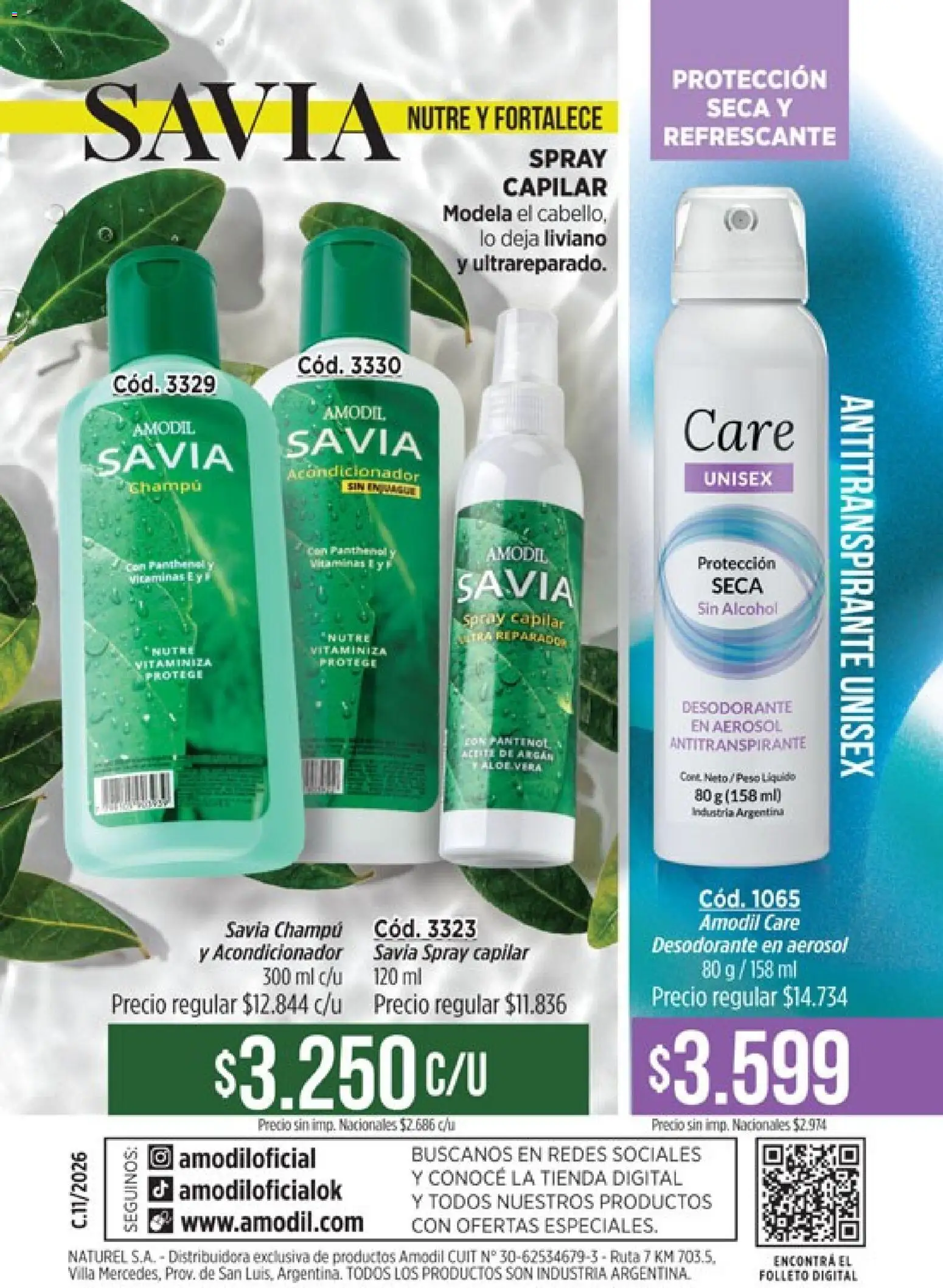 Amodil - Campaña 11 │ válido desde el 01.07.2026 | Página: 164 | Productos: Vitaminas, Peso, Champú, Antitranspirante