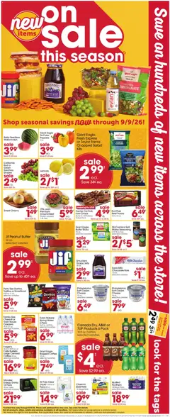 Preview of Giant Eagle weekly ads valid from 07/09/2026 | Page: 2 | Products: Milk, Cream, Water, Grill