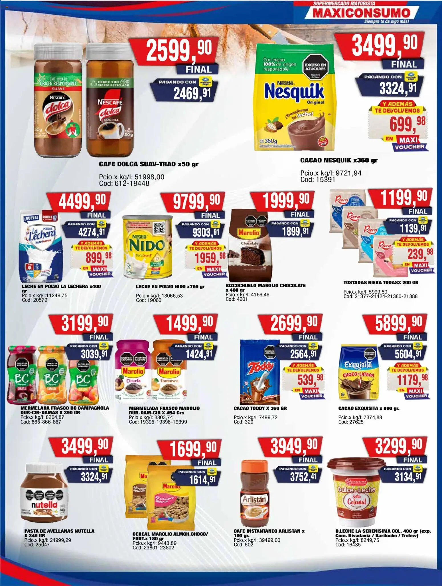 Maxiconsumo Ofertas │ válido desde el 07/09/2026 | Página: 9 | Productos: Polvo, Damasco, Café, Cacao