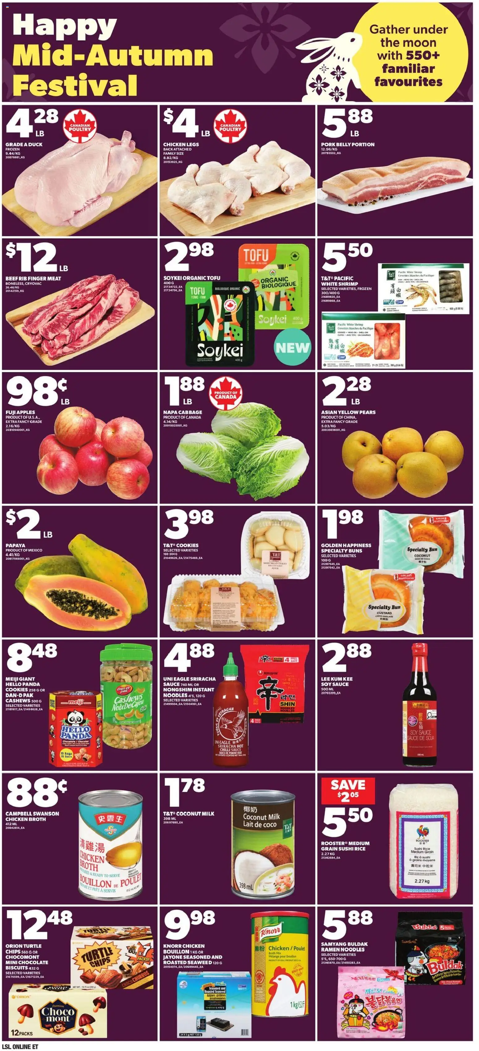 Loblaws flyer valid from Sep 24, 2026 | Page: 9 | Products: Rice, Duck, Chicken broth, Chicken