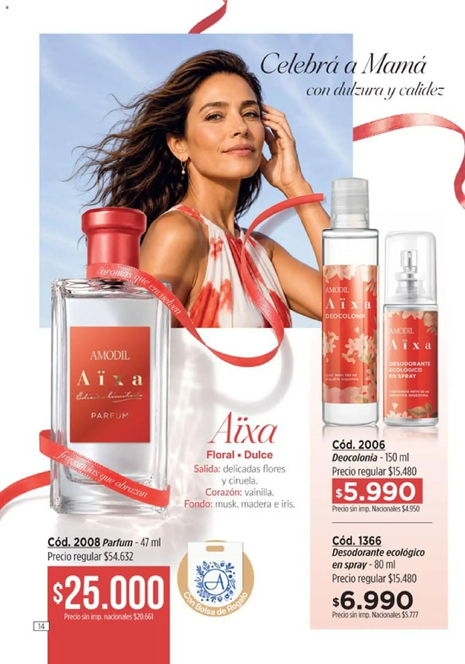 Catálogo Amodil Campaña 14 │ válido desde el 07/08/2026 | Página: 14 | Productos: Flores, Desodorante