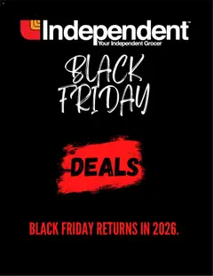 Preview of Independent Grocer Black Friday Advice from shop Independent Grocer valid from Oct 22, 2026