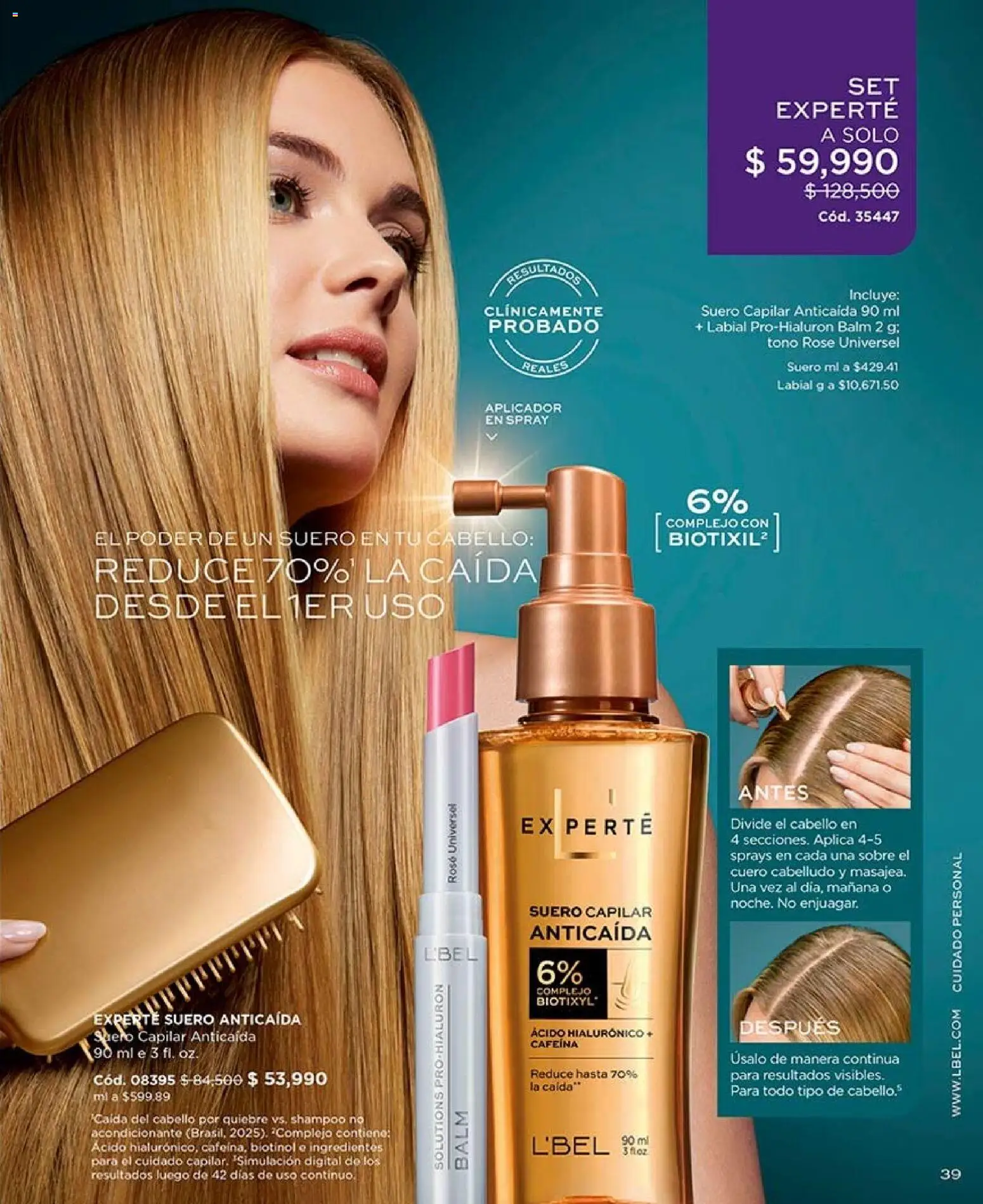 L'Bel revista - valida desde el 17/08/2026 | Página: 39 | Productos: Ingredientes, Shampoo, Sobre