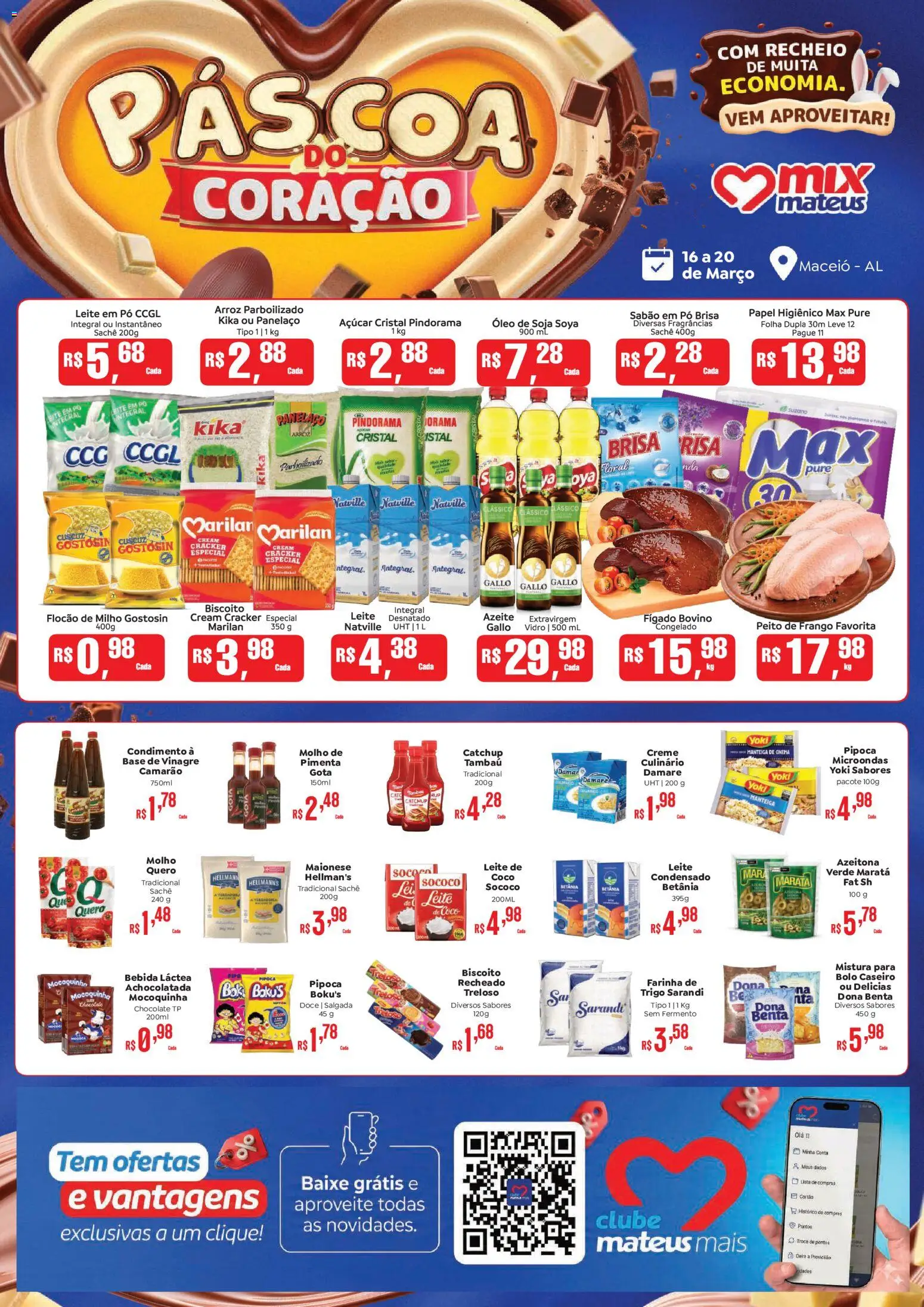 Mateus Folheto - válido de 16.03.2026 | Página: 1 | Produtos: Camarão, Microondas, Bolo, Azeite