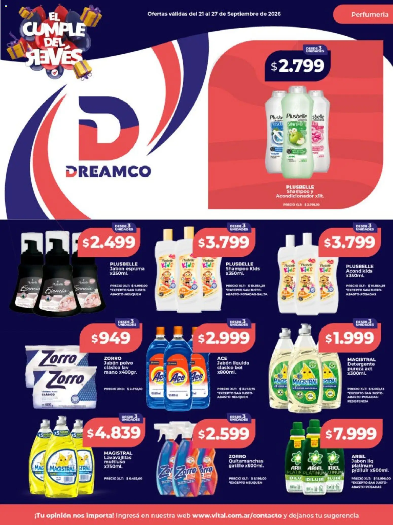 Vital - Ofertas │ válido desde el 21/09/2026 | Página: 11 | Productos: Lavavajillas, Shampoo, Acondicionador, Jabón
