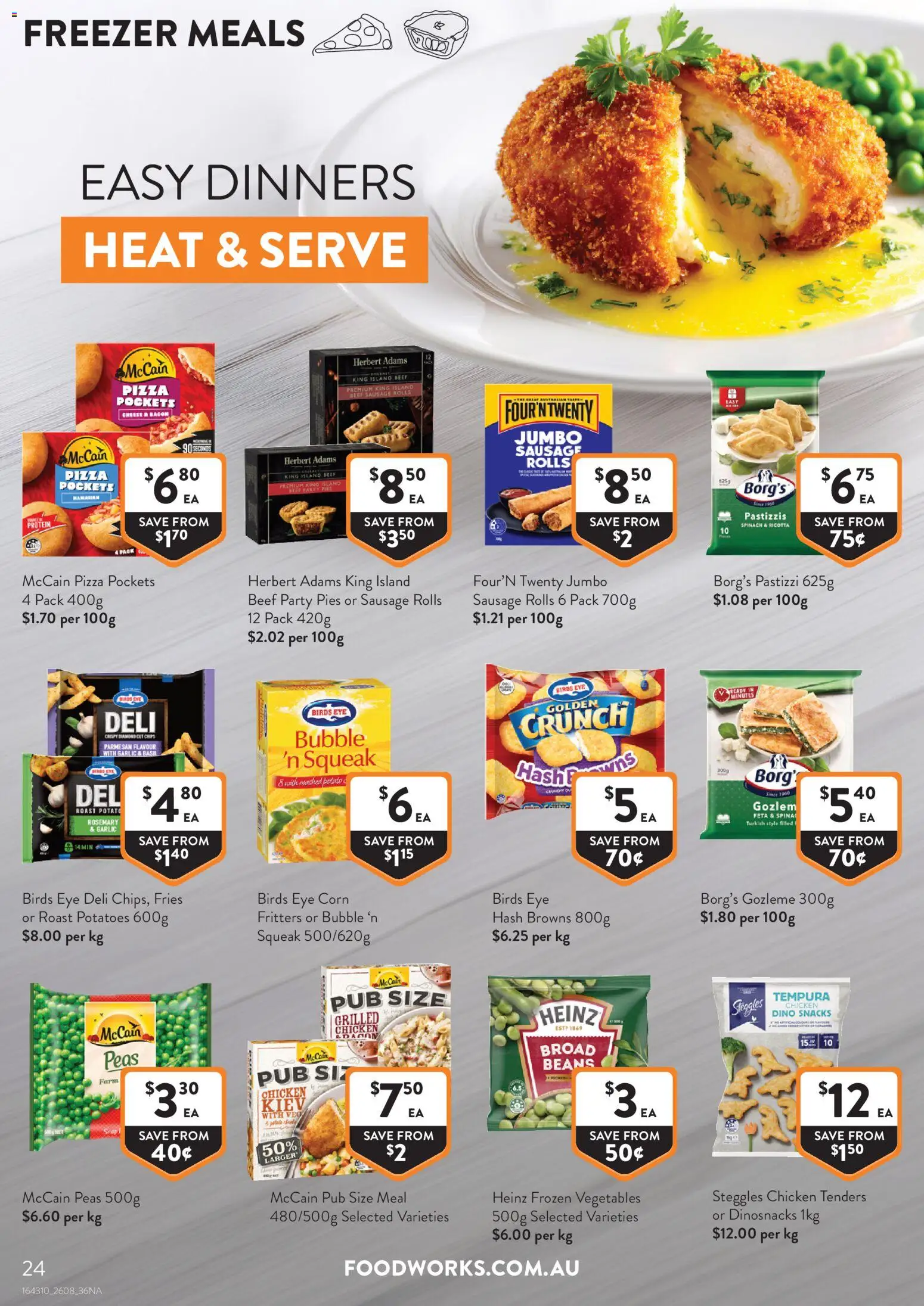 Foodworks catalogue - valid from 26/08/2026 | Page: 24 | Products: Snacks, Protein, Garlic, Pies