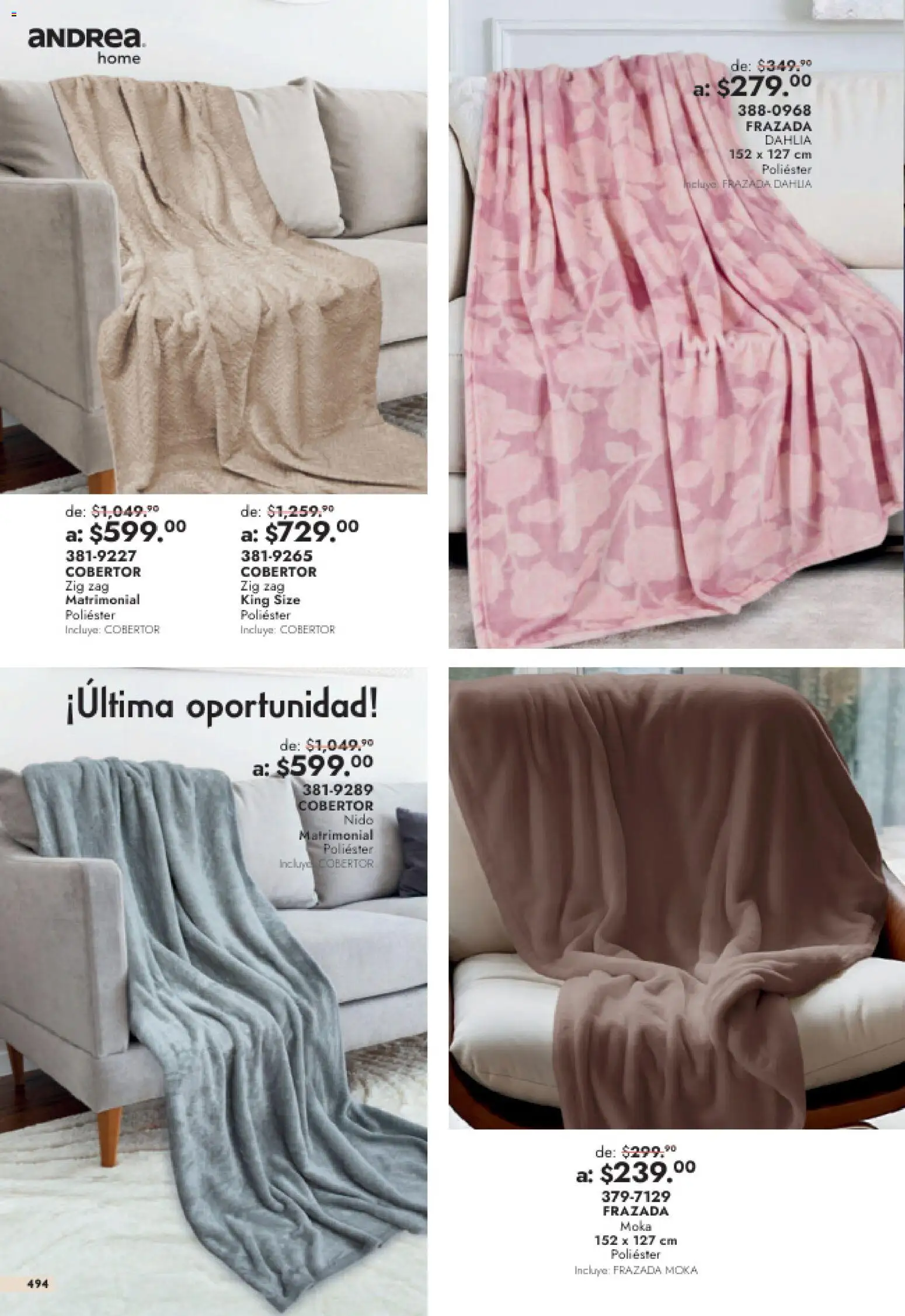 Nuevas ofertas de Andrea válidas en toda la República Mexicana desde el 26/07/2026. ¡Encuentra las mejores ofertas en Andrea catálogo Outlet! | Página: 494