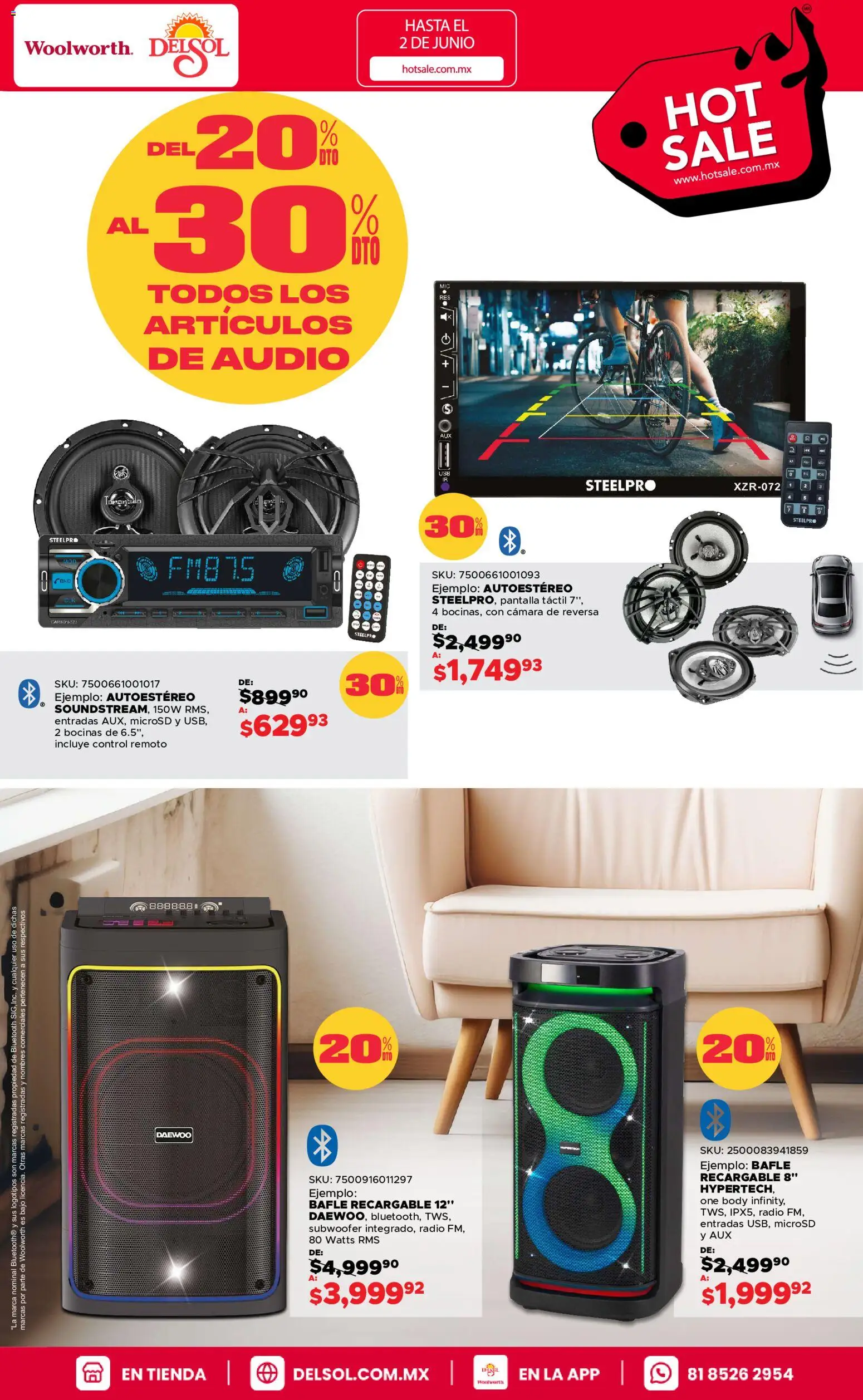 Nuevas ofertas de Del Sol y Woolworth válidas en toda la República Mexicana desde el 25.05.2026. ¡Encuentra las mejores ofertas en Del Sol y Woolworth Hot Sale! | Página: 7