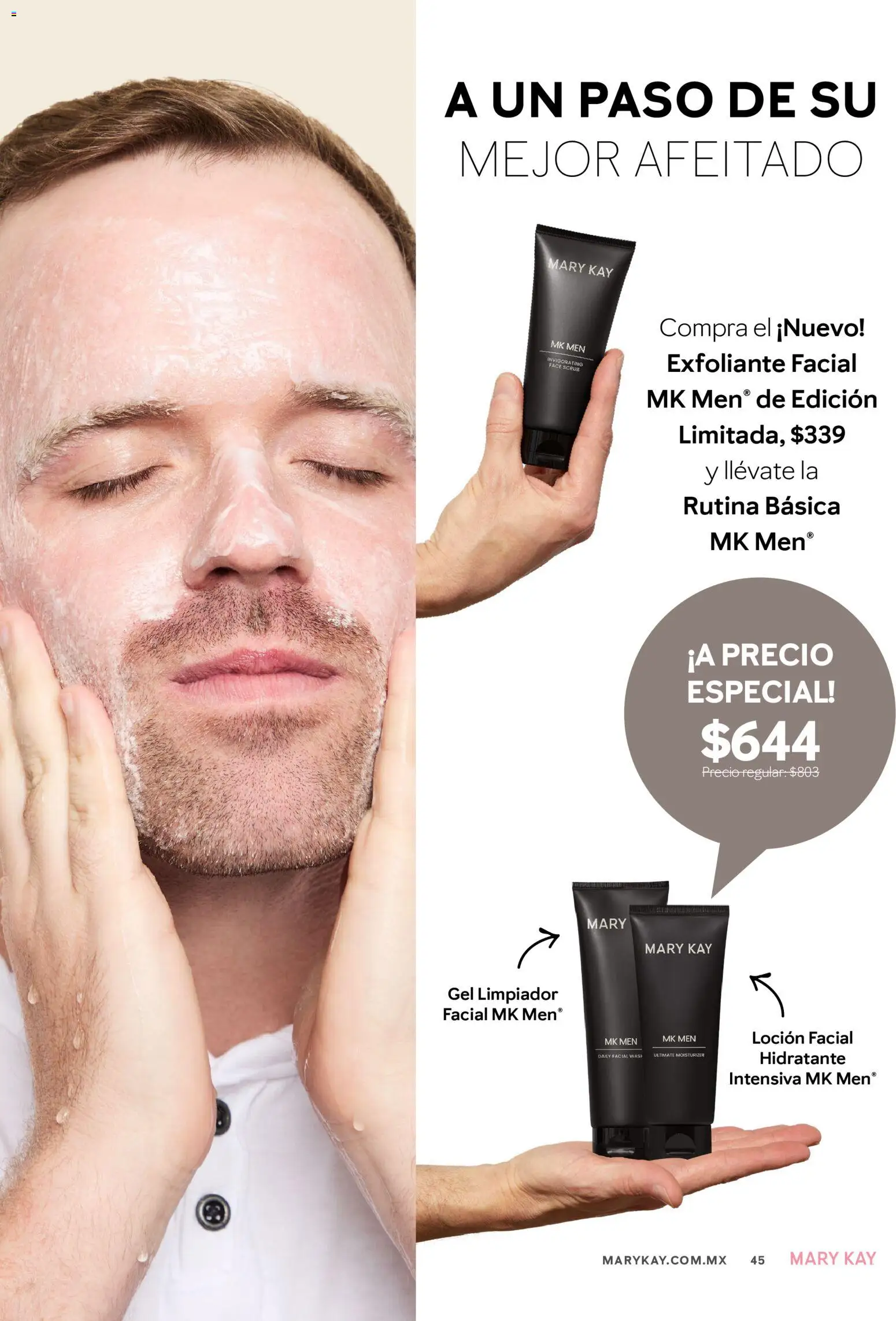 Nuevas ofertas de Mary Kay válidas en toda la República Mexicana desde el 01.04.2026. ¡Encuentra las mejores ofertas en Catálogo Mary Kay Abril 2026! | Página: 45 | Productos: Exfoliante facial, Loción, Limpiador, Limpiador facial