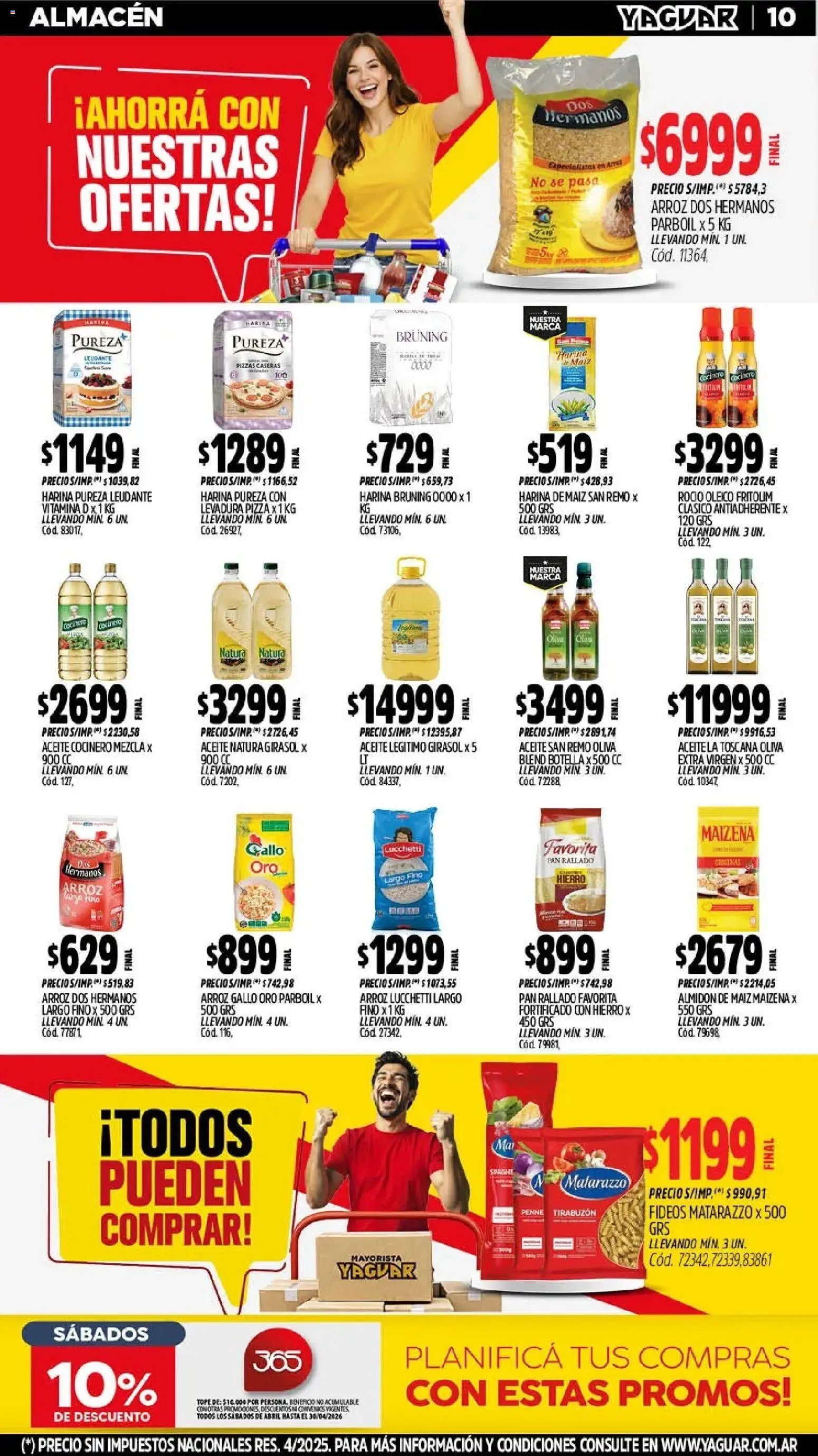 Yaguar - Oferta Semanal General Roca │ válido desde el 11.05.2026 | Página: 10 | Productos: Botella, Harina, Maiz, Pan rallado