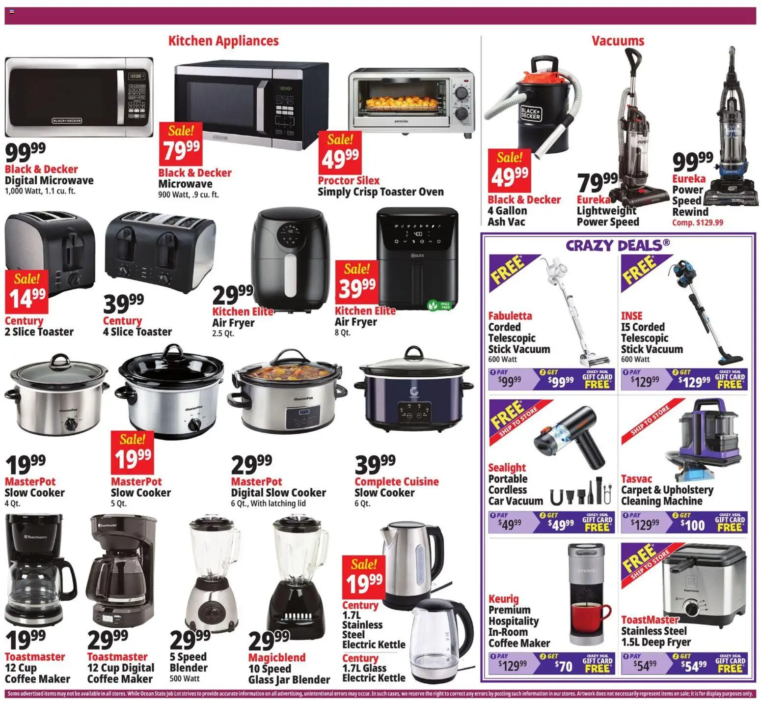 Ocean State Job Lot Weekly Ad - MA - valid from 09/10/2026 | Page: 15 | Products: Slow cooker, Coffee, Microwave, Air fryer