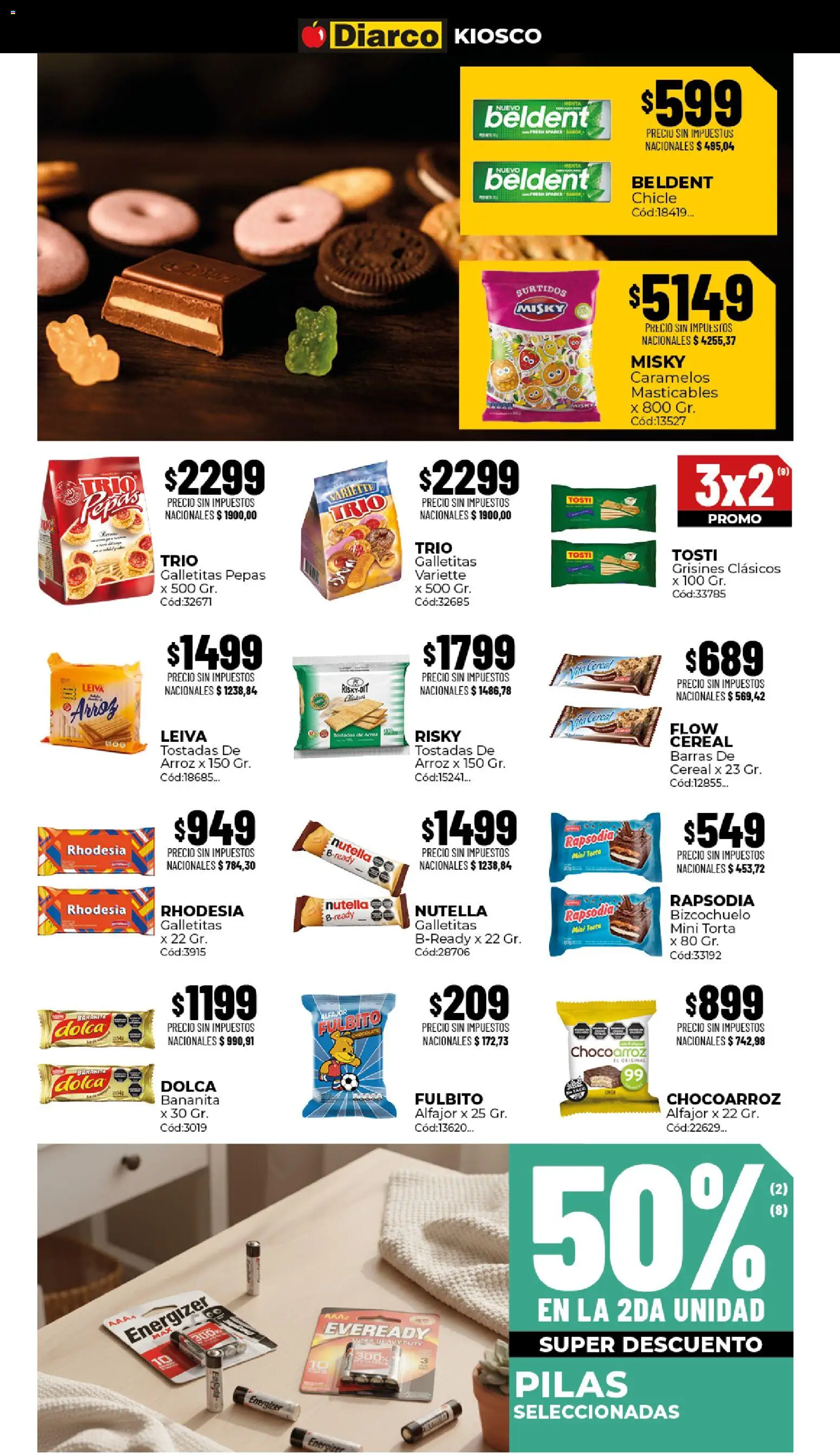 Diarco - Ofertas Interior │ válido desde el 03/08/2026 | Página: 6 | Productos: Galletitas, Pepino, Torta, Alfajor