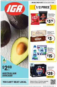Preview of IGA catalogue SA - valid from 14/10/2026