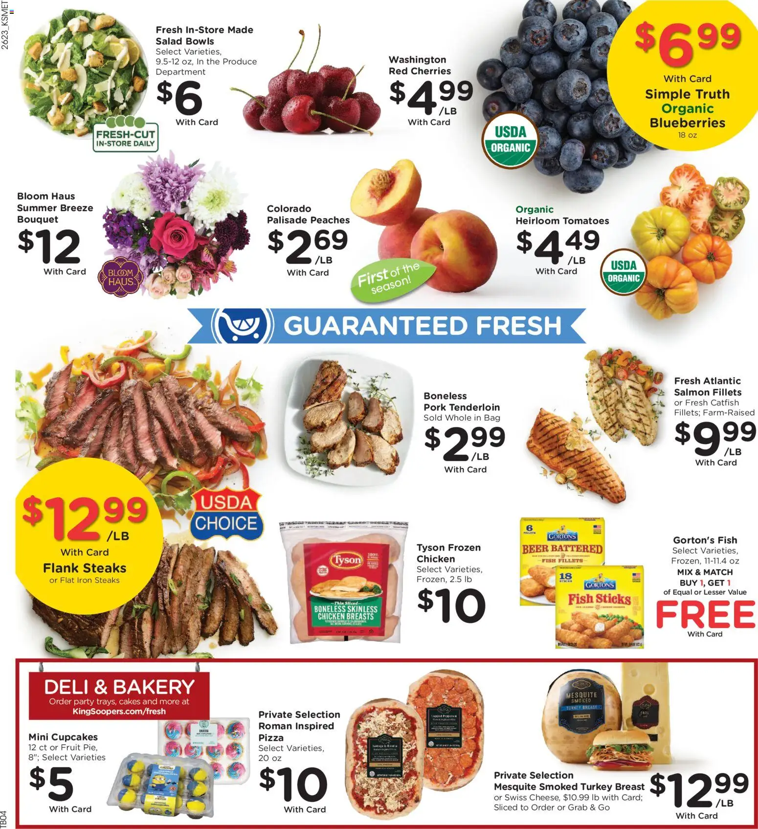 King Soopers Weekly Ad - valid from 07/08/2026 | Page: 12 | Products: Bakery, Peaches, Beer, Blueberries