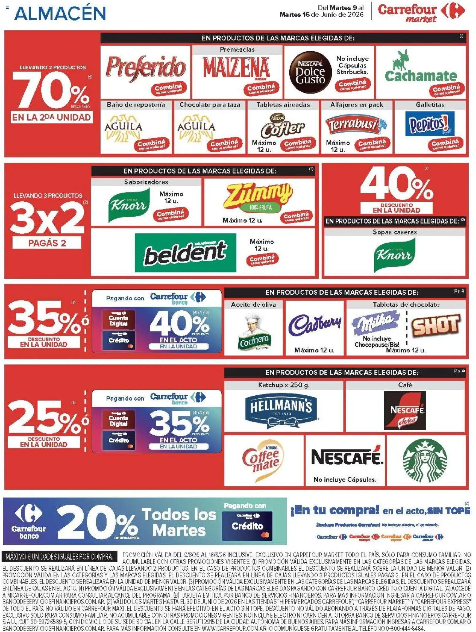 Carrefour ofertas │ válido desde el 09.06.2026 | Página: 49 | Productos: Mate, Sobre, Aceite, Café