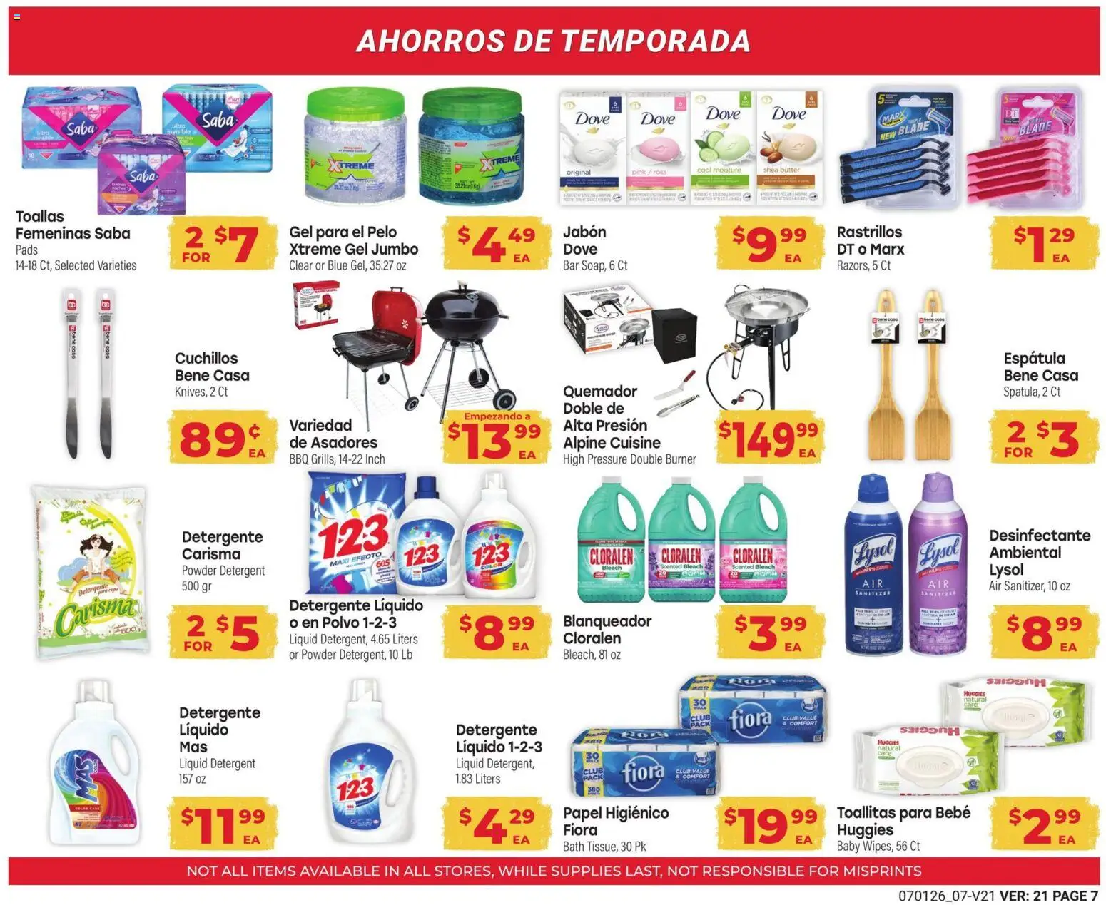 El Rancho Monthly Ad - valid from 07/01/2026 | Page: 7 | Products: Bath, Powder, Detergent, Pads