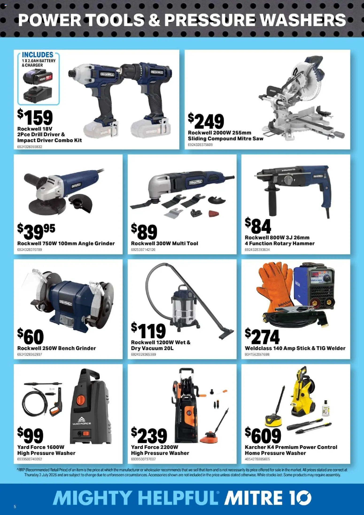 Mitre 10 catalogue - valid from 12/08/2026 | Page: 5 | Products: Saw, Accessories, Tools, Bench