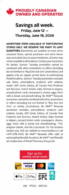 Preview of Rexall weekly flyer / circulaire from shop Rexall valid from 12.06.2026 | Page: 26 | Products: Phone, Milk, Bread