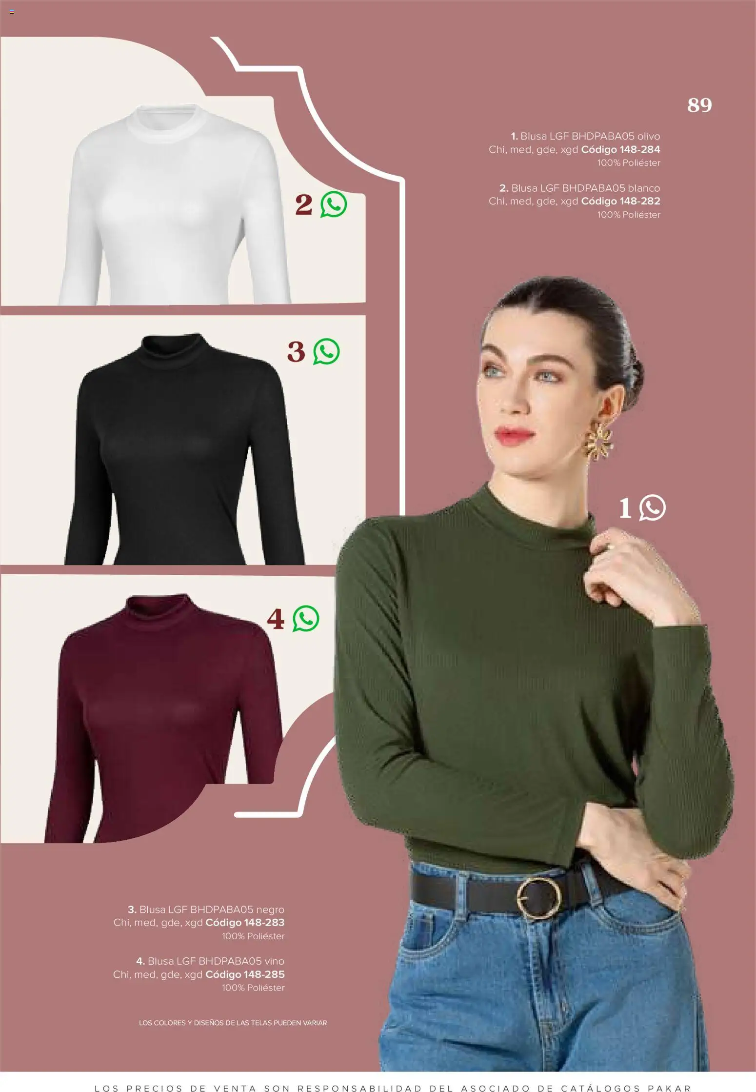 Nuevas ofertas de SC Pakar válidas en toda la República Mexicana desde el 31/07/2026. ¡Encuentra las mejores ofertas en SC Pakar catálogo Ropa! | Página: 89 | Productos: Blusa, Vino